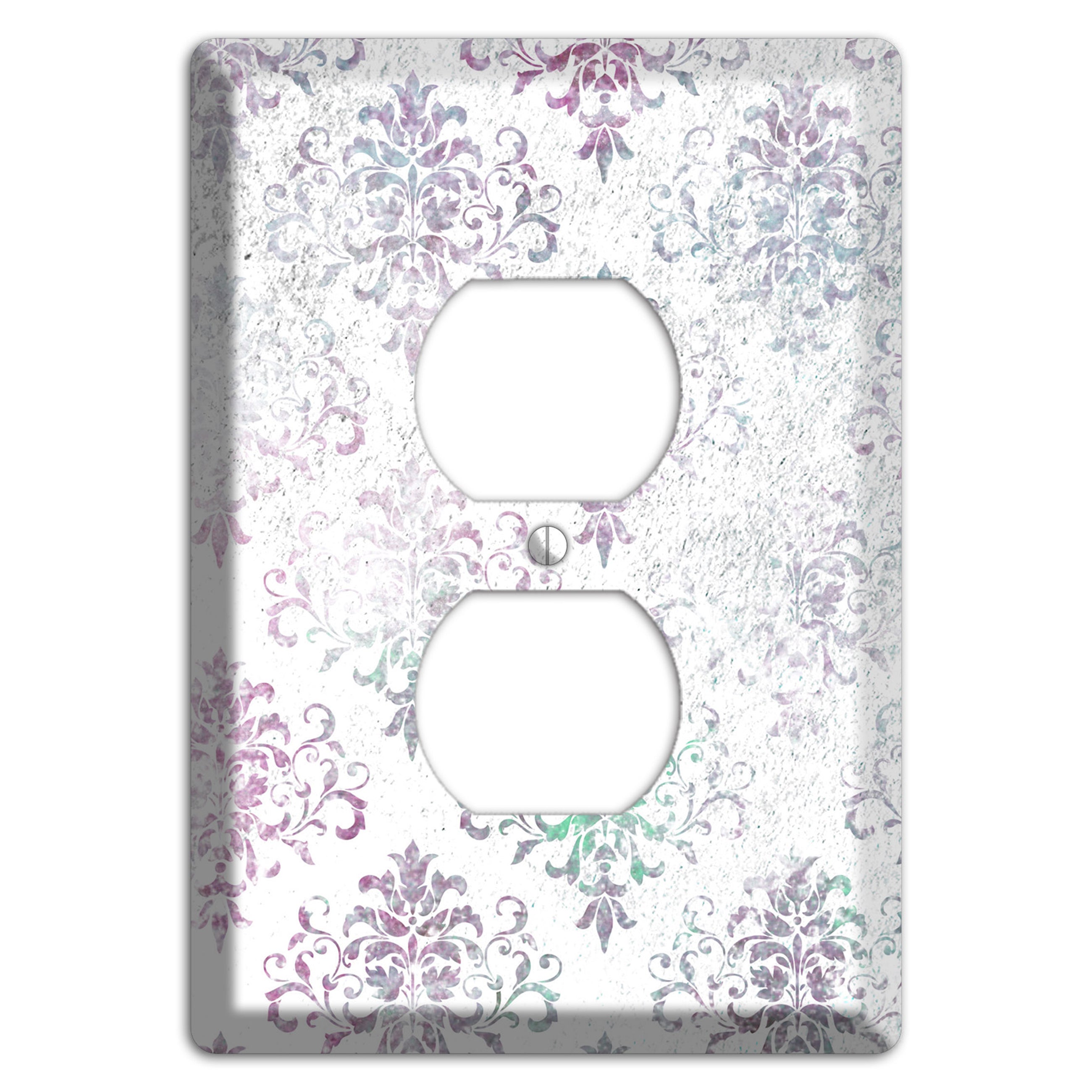 Tiara Whimsical Damask Duplex Outlet Wallplate