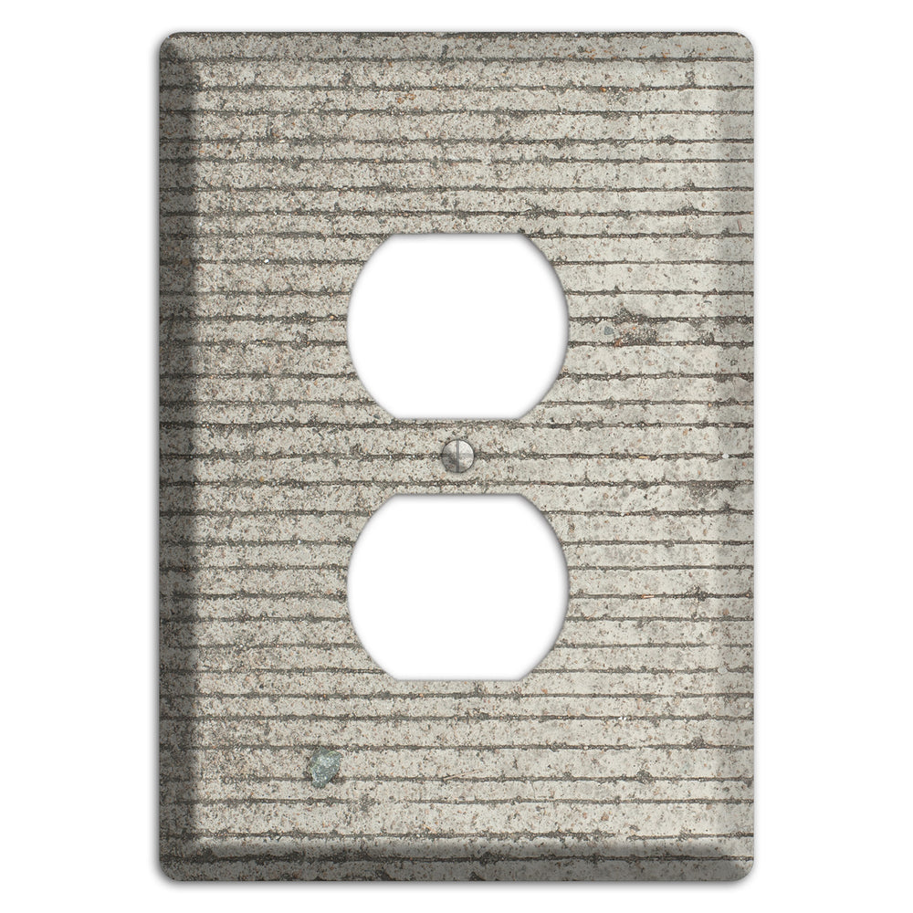 Horizontal Concrete Duplex Outlet Wallplate