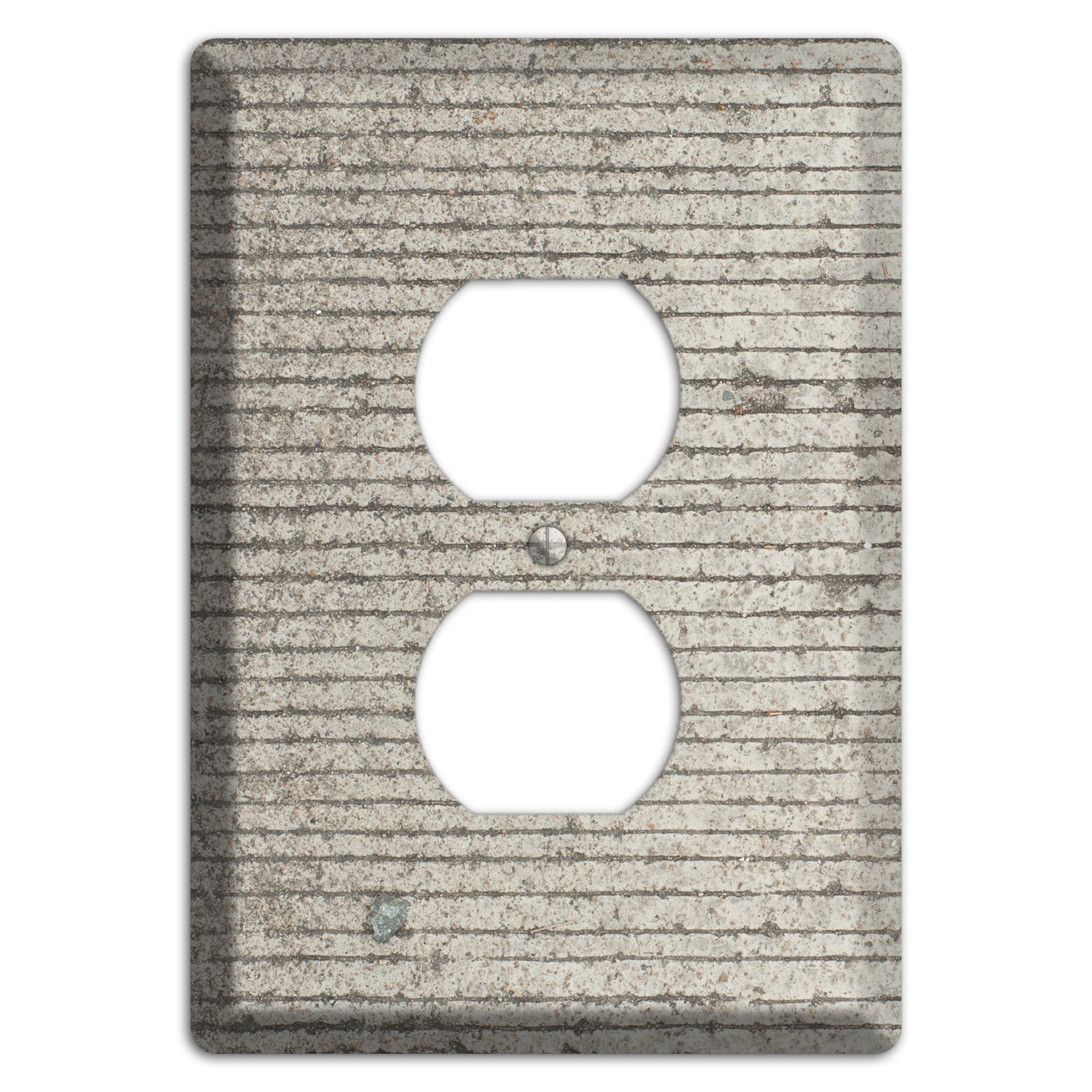 Horizontal Concrete Duplex Outlet Wallplate