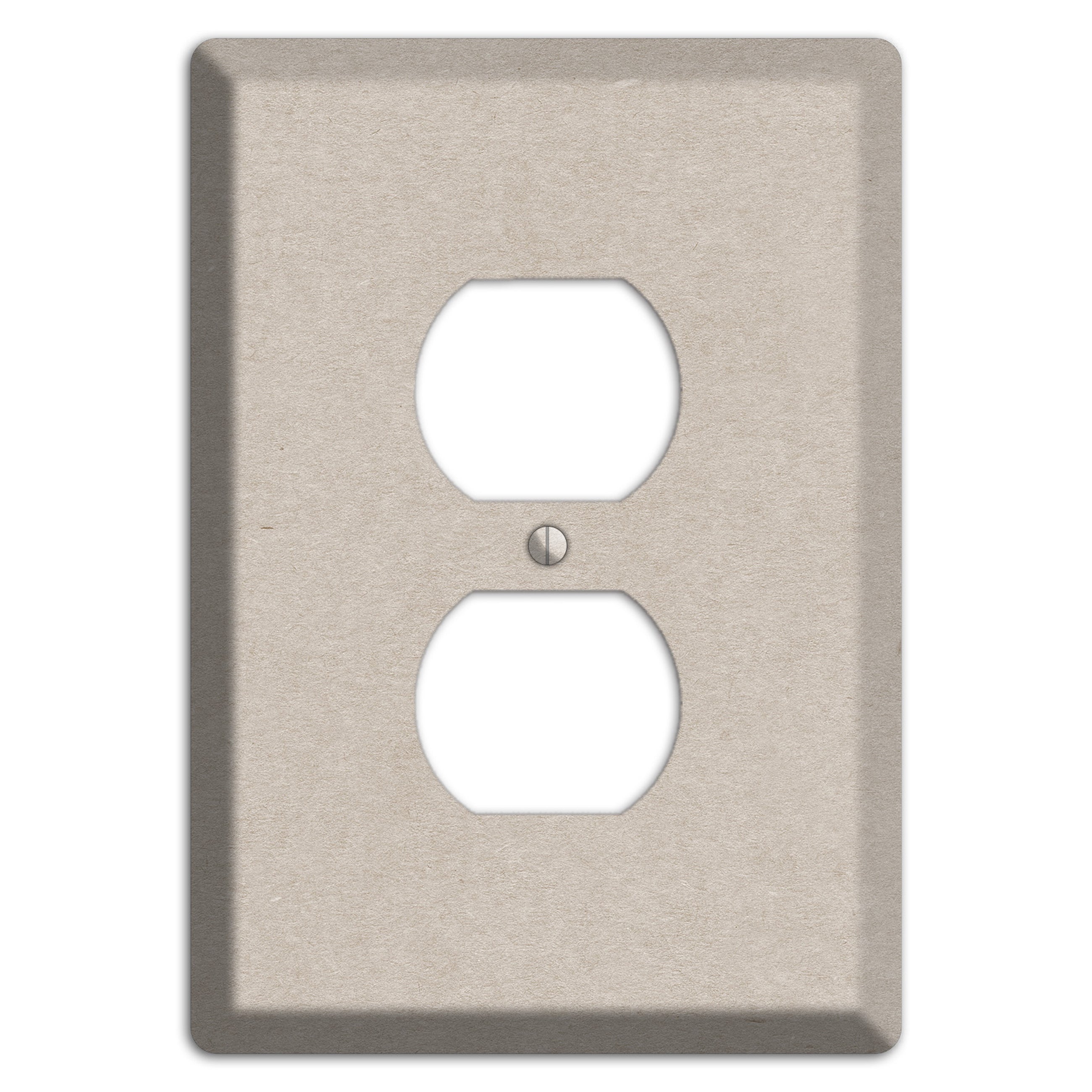 Bison Hide Kraft Duplex Outlet Wallplate