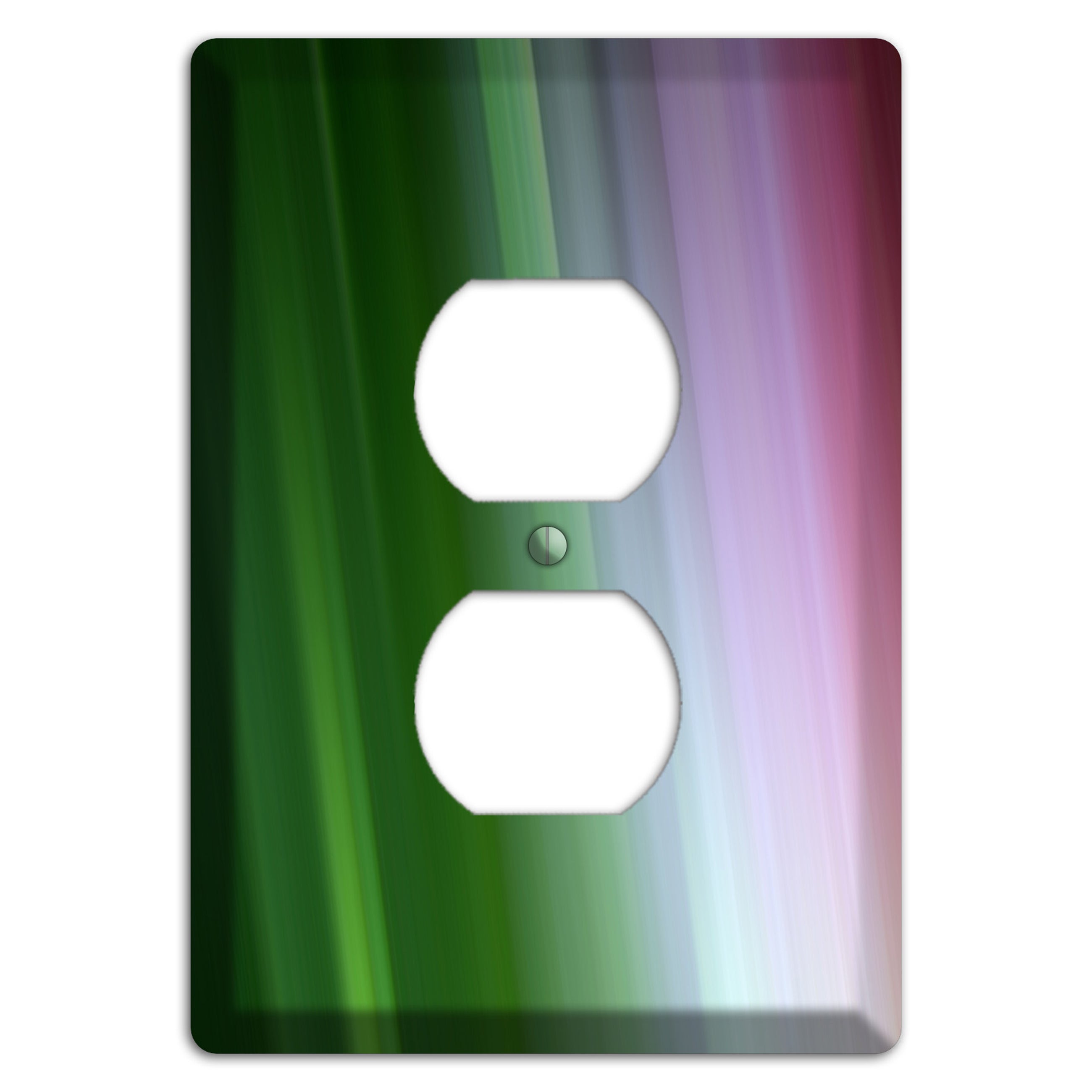 Green Lavender and Pink Ray of Light Duplex Outlet Wallplate