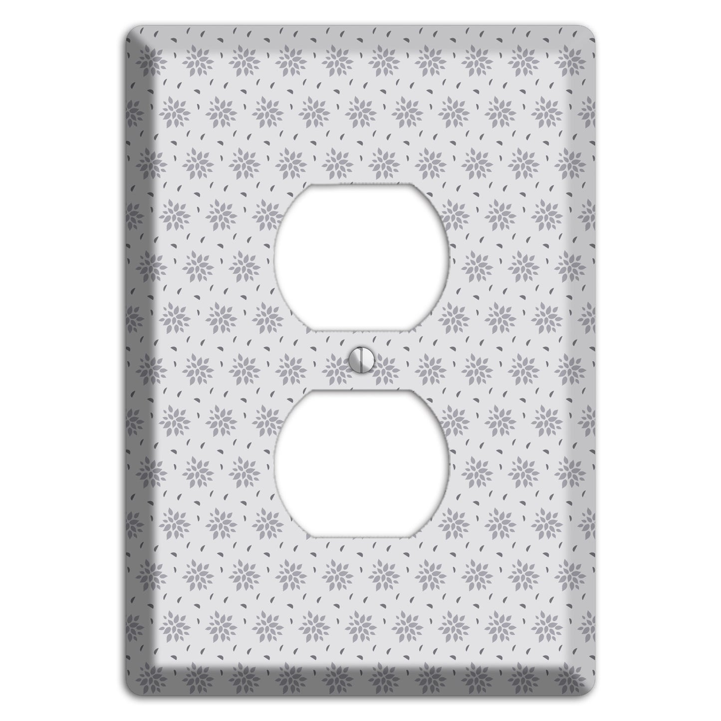 Multi Grey Calico Duplex Outlet Wallplate