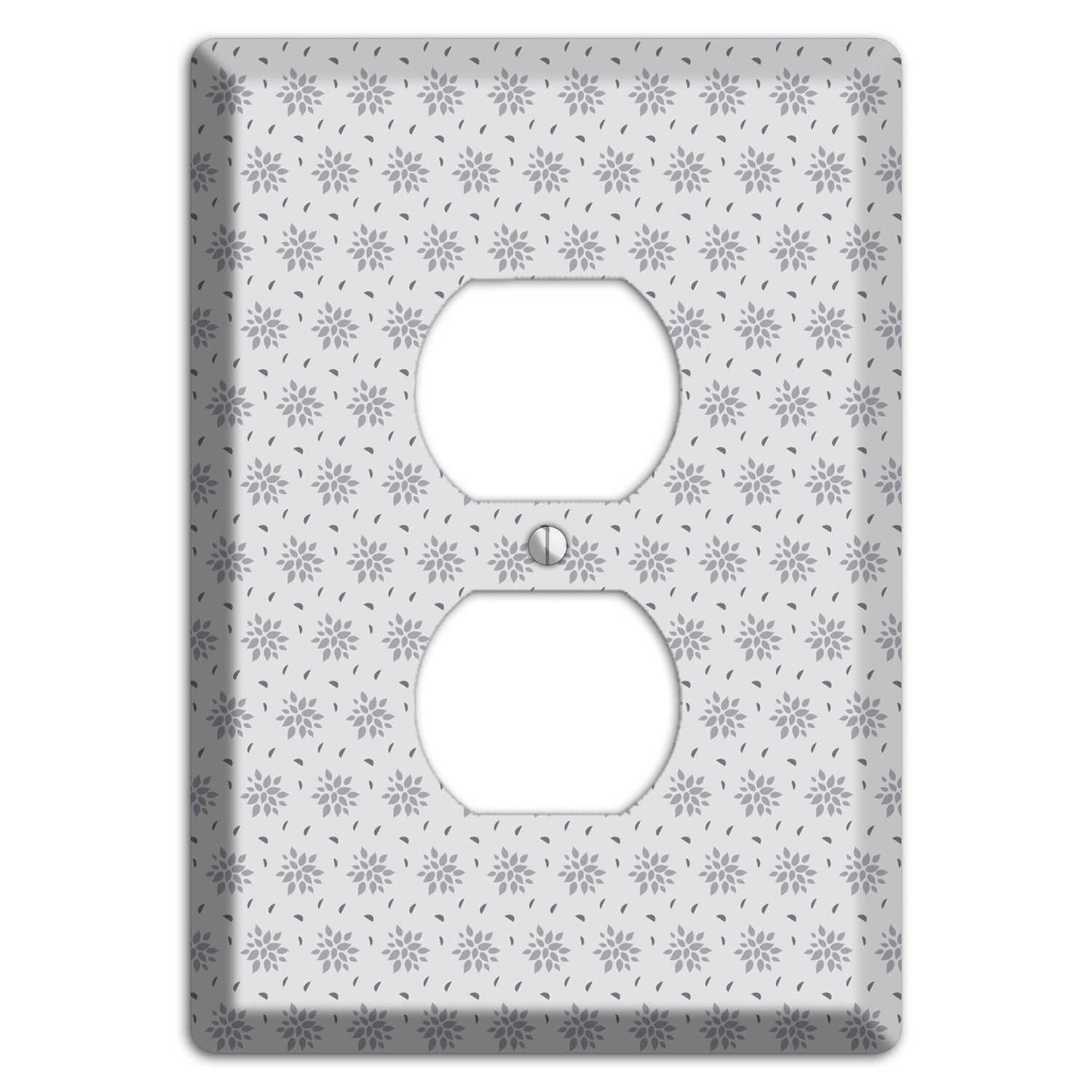 Multi Grey Calico Duplex Outlet Wallplate