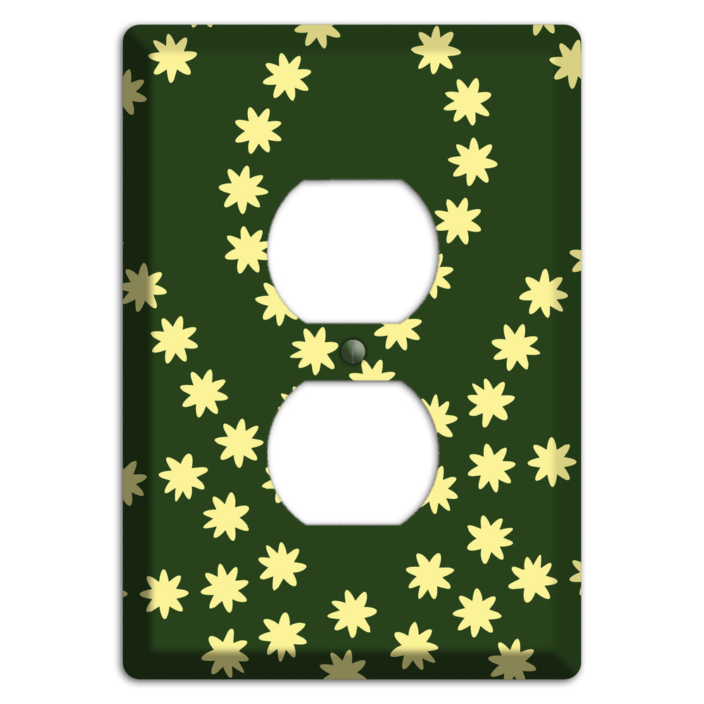 Green with Yellow Constellation Duplex Outlet Wallplate