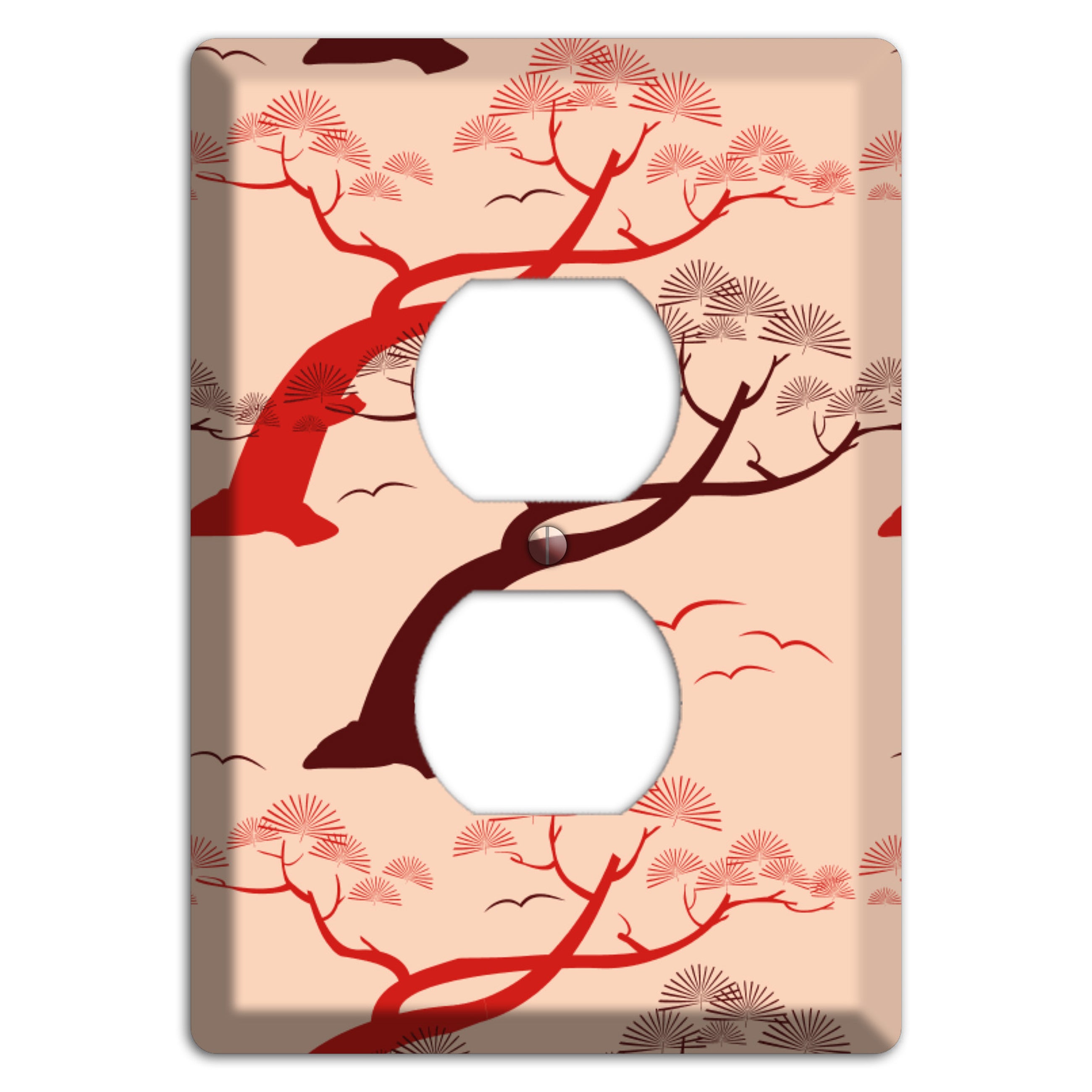 Asian Trees Duplex Outlet Wallplate