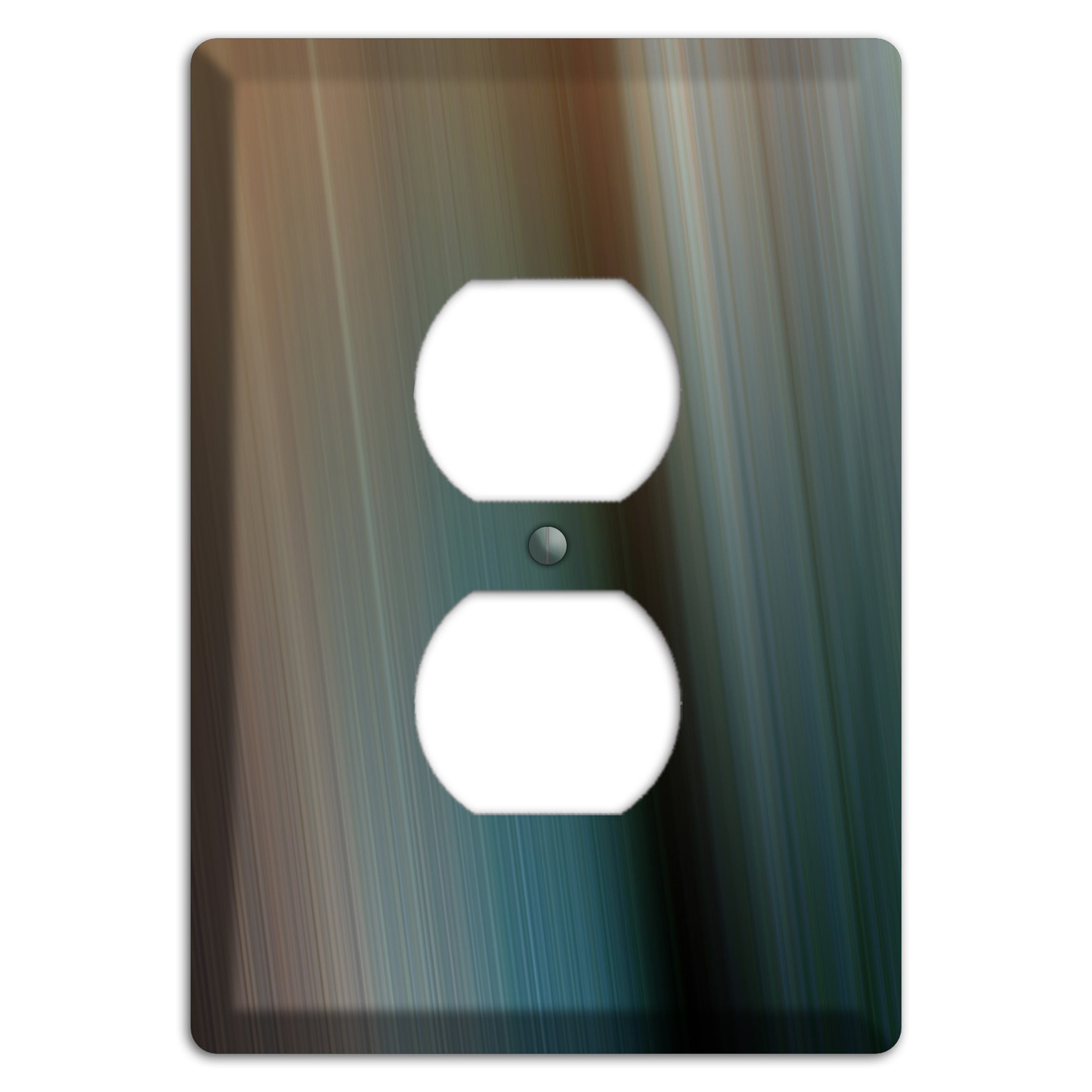 Brown and Blue Ray of Light Duplex Outlet Wallplate