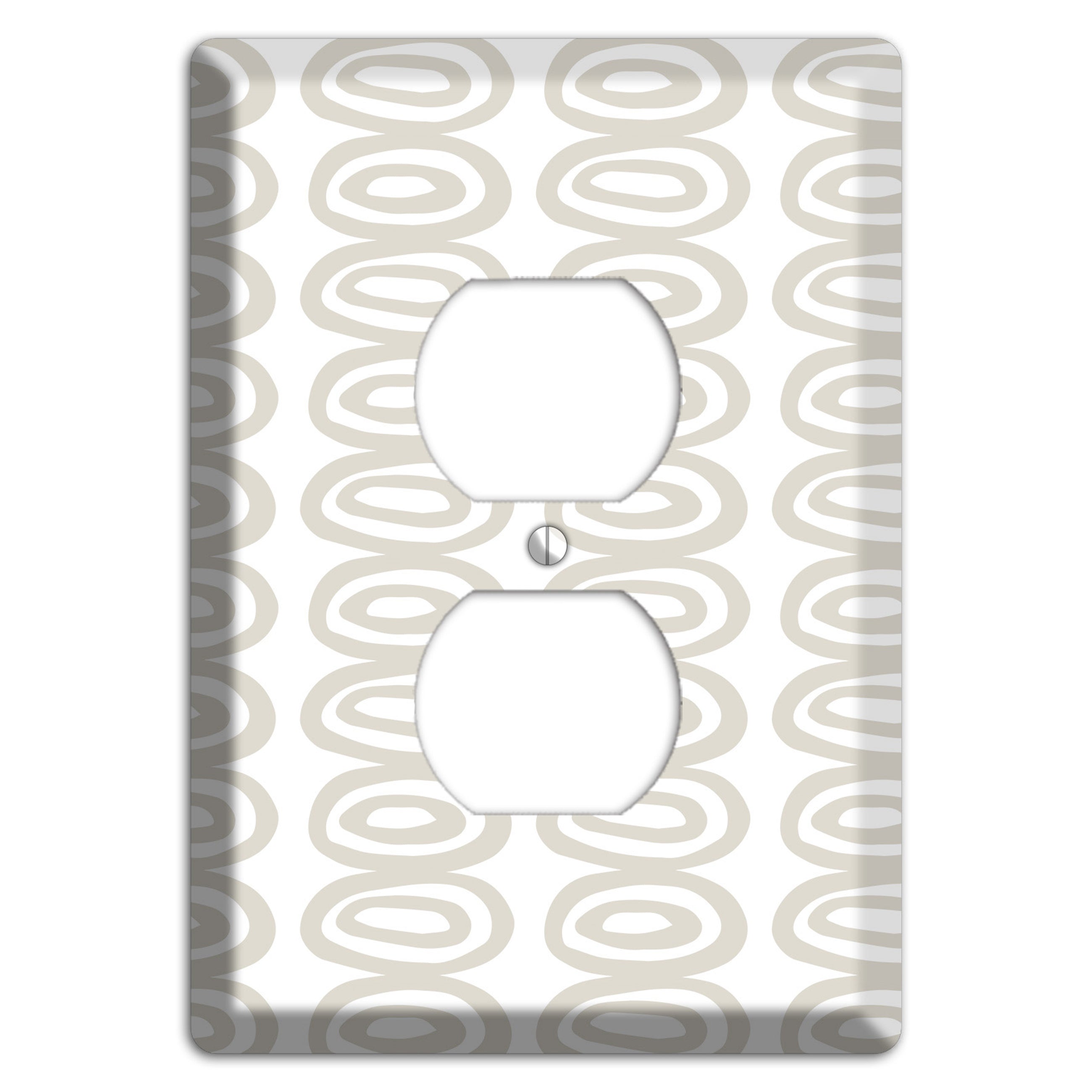 Simple Scandanavian Style S Duplex Outlet Wallplate