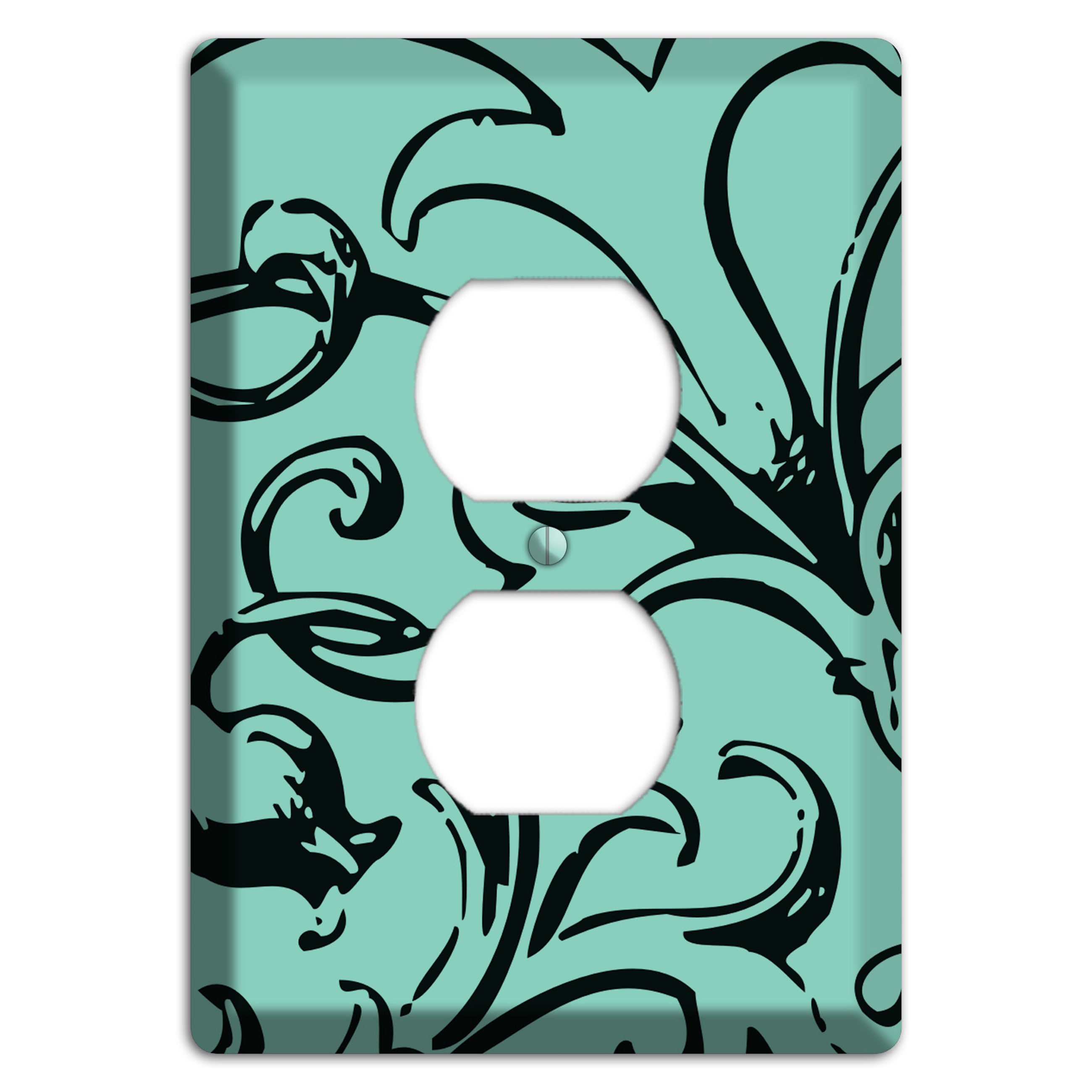 Victorian Aqua Duplex Outlet Wallplate