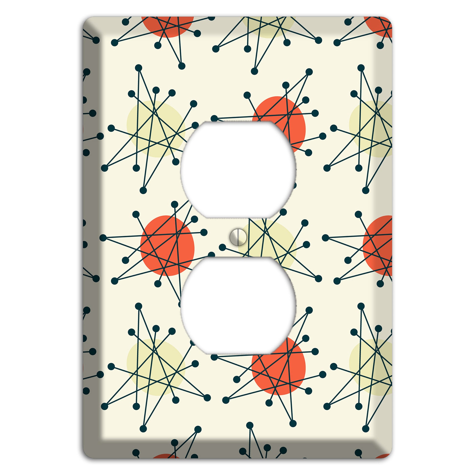 Atomic Star Burst Duplex Outlet Wallplate