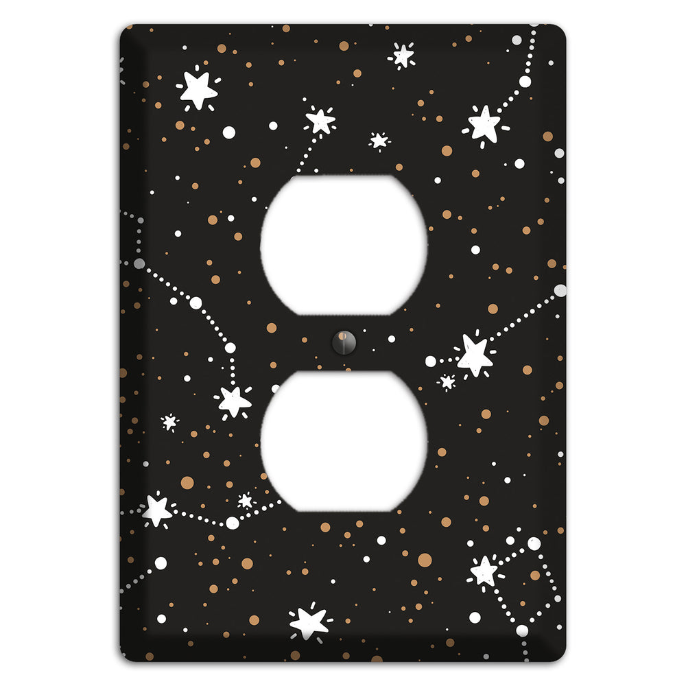 Constellations Black Duplex Outlet Wallplate