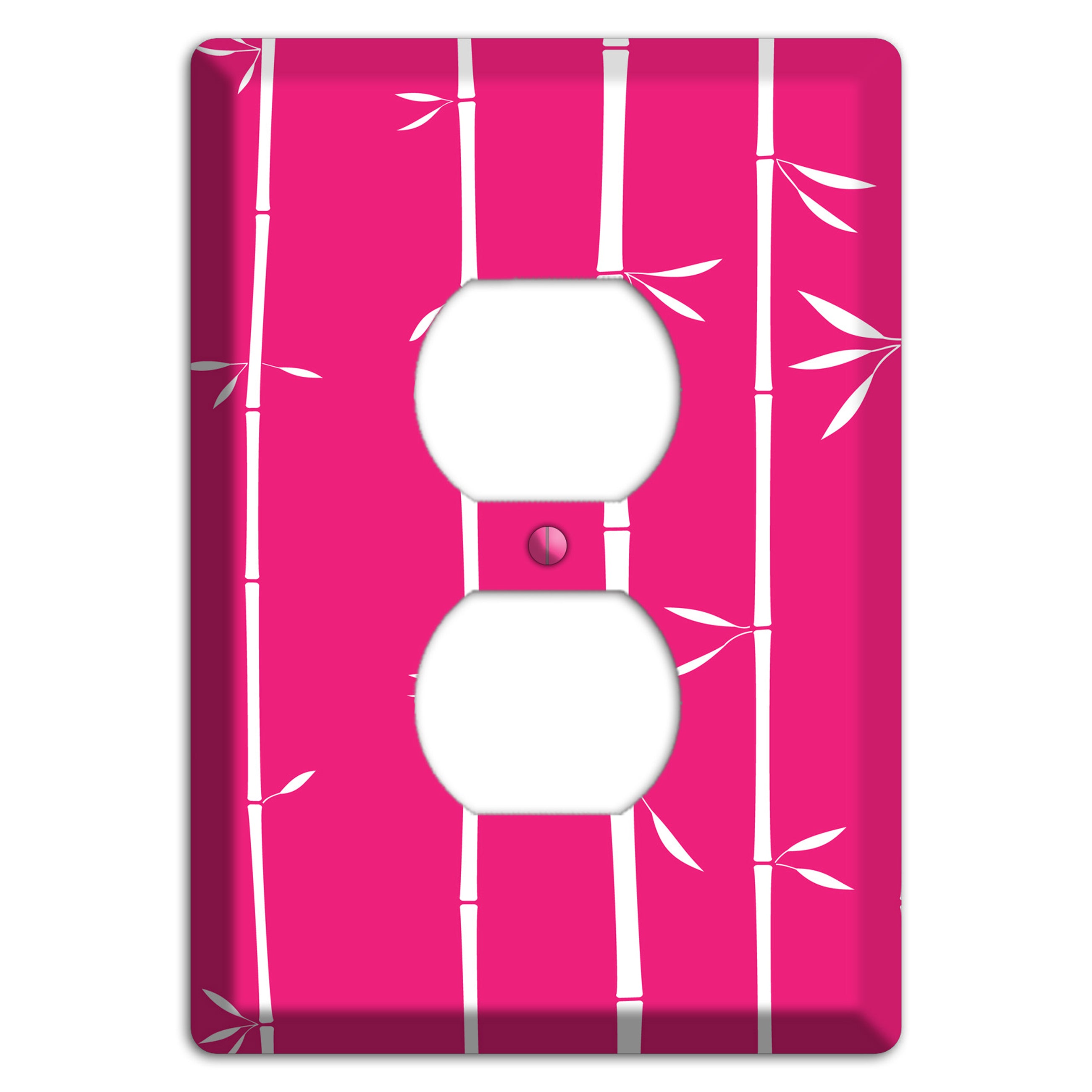 Pink Bamboo Duplex Outlet Wallplate