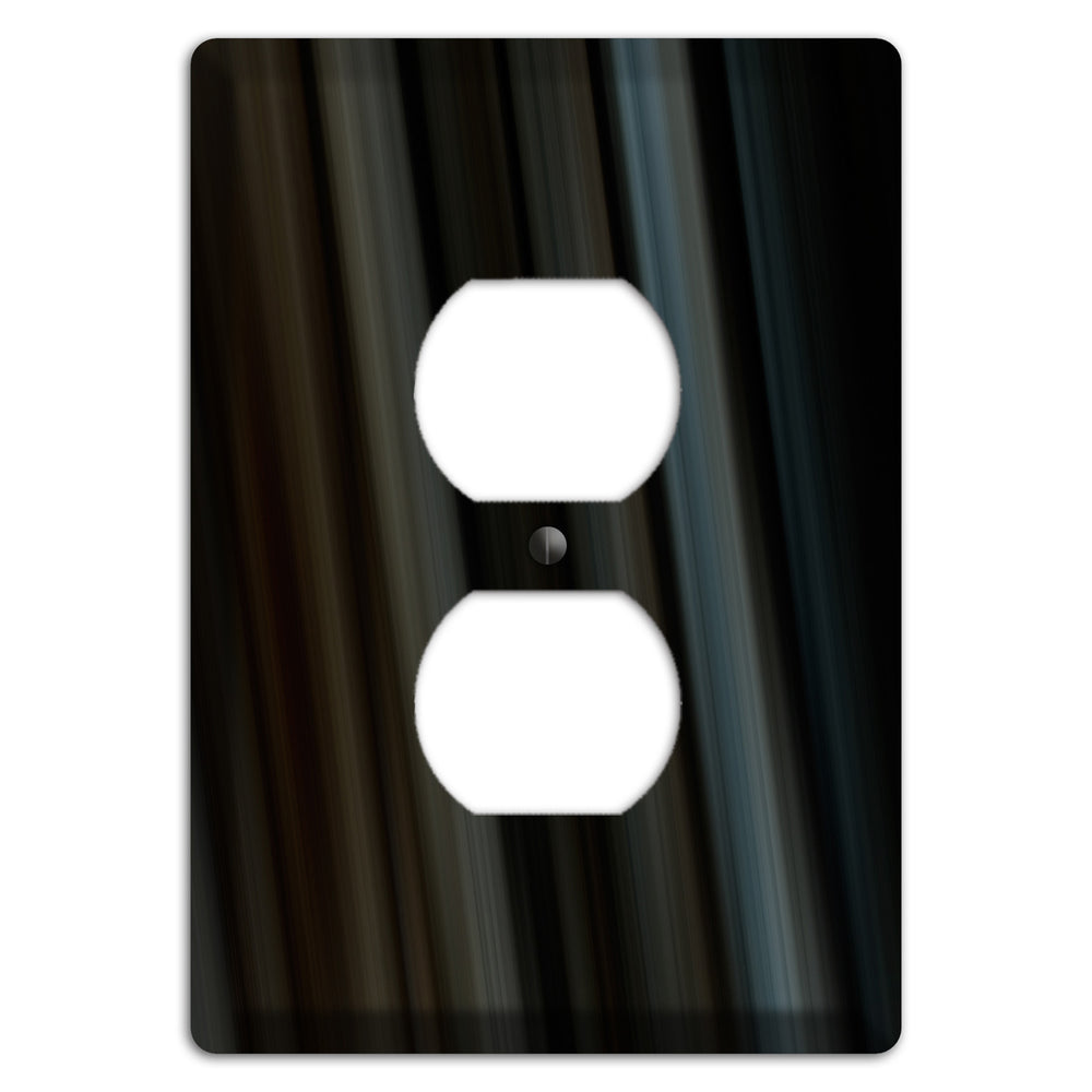 Black Ray of Light Duplex Outlet Wallplate