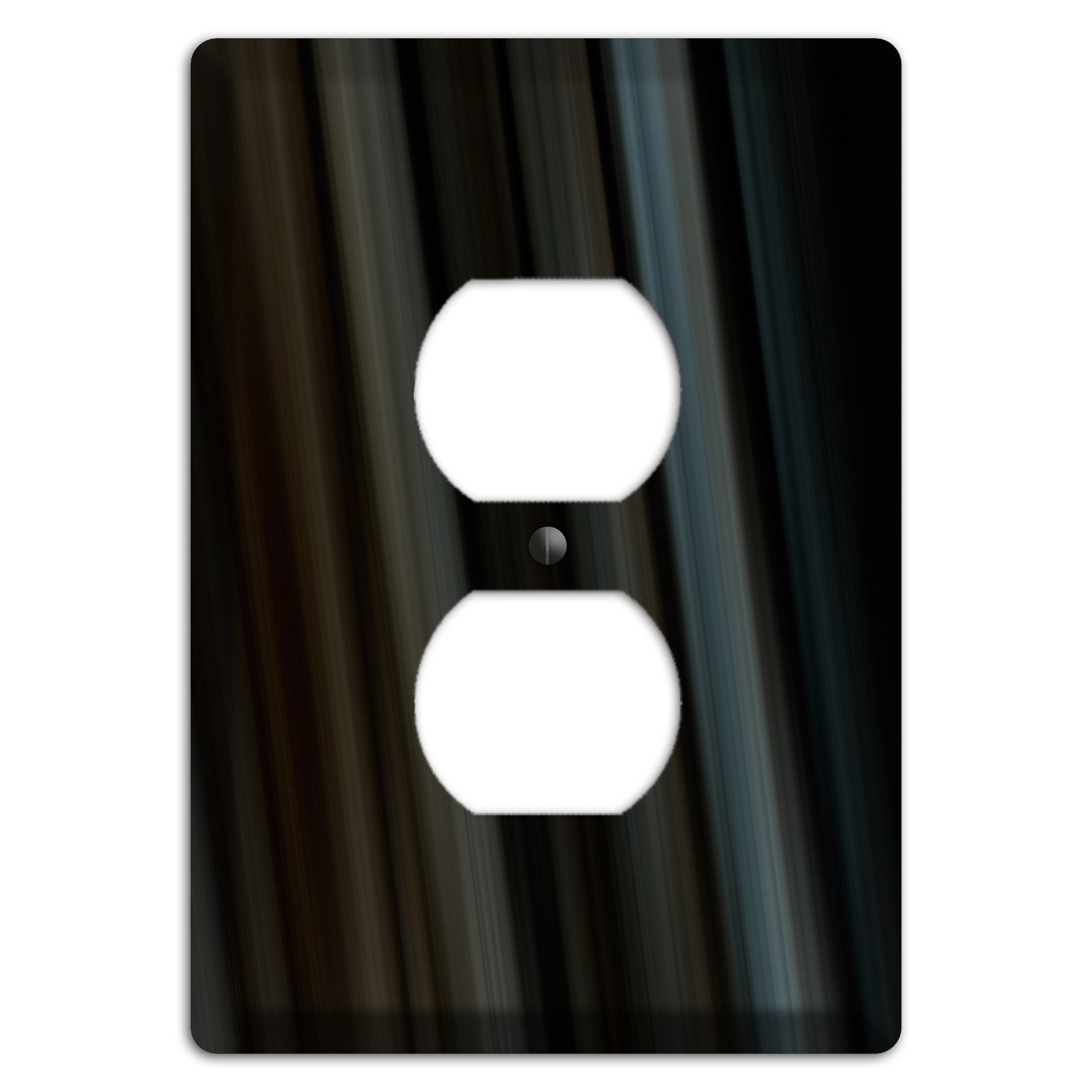 Black Ray of Light Duplex Outlet Wallplate