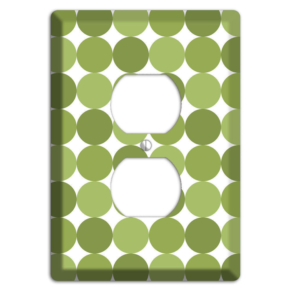 Multi Olive Tiled Dots Duplex Outlet Wallplate