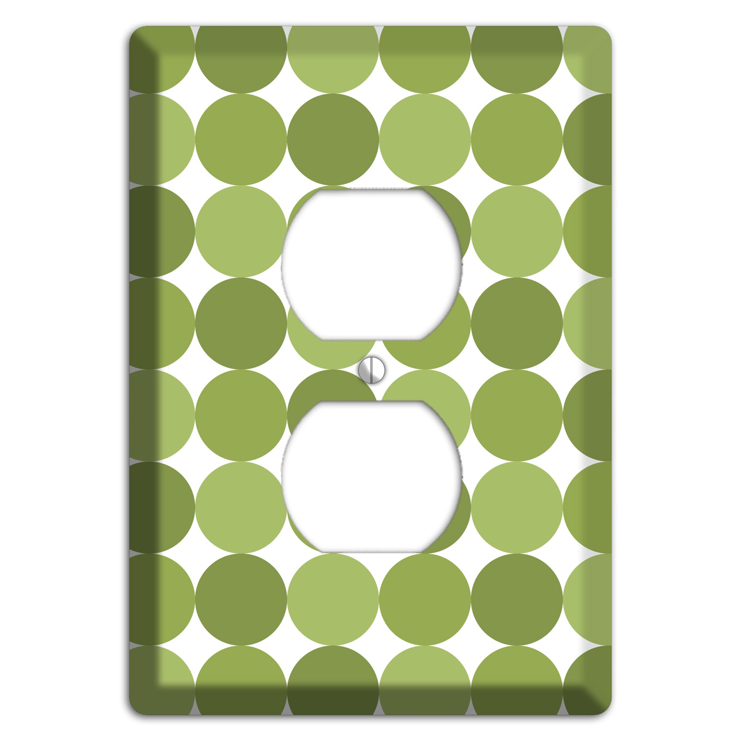 Multi Olive Tiled Dots Duplex Outlet Wallplate