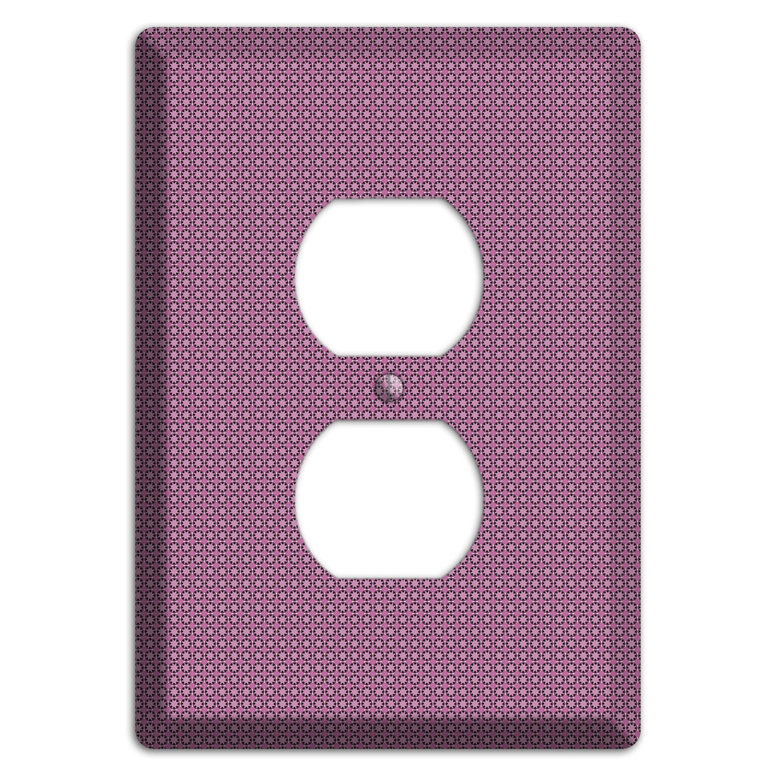 Multi Plum Tiled Tiny Foulard Duplex Outlet Wallplate
