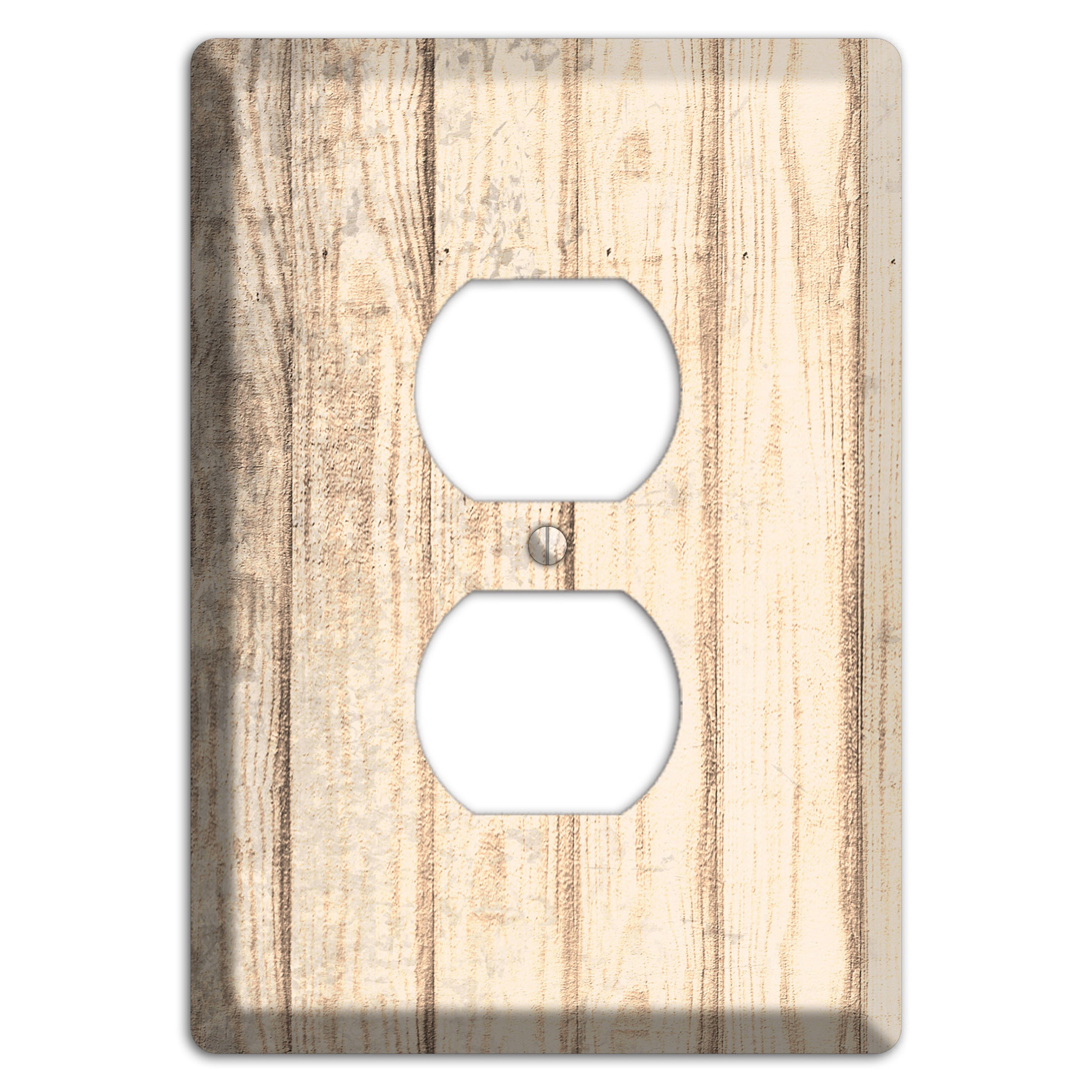 Sidecar Weathered Wood Duplex Outlet Wallplate