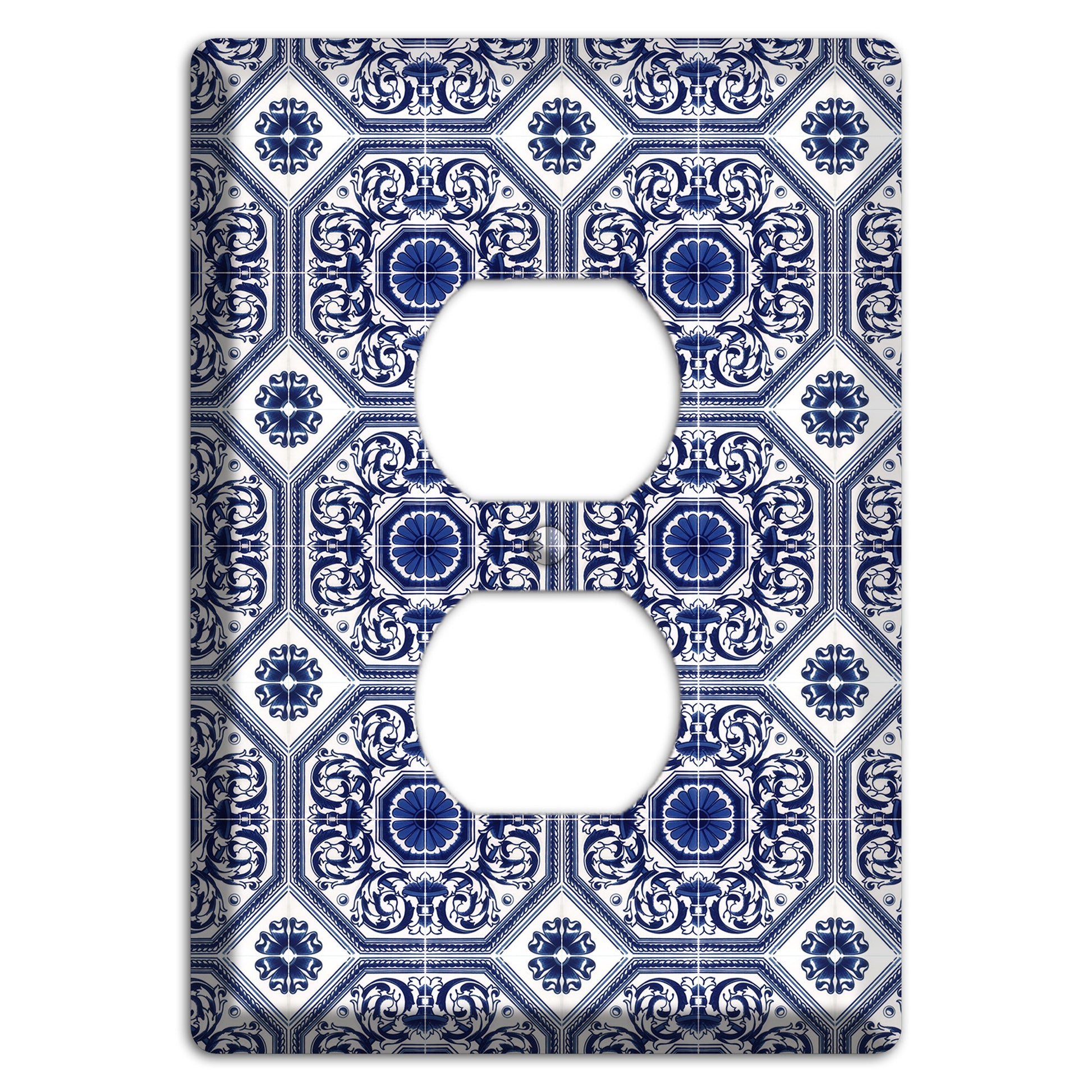 Tavira Tiles 1 Duplex Outlet Wallplate