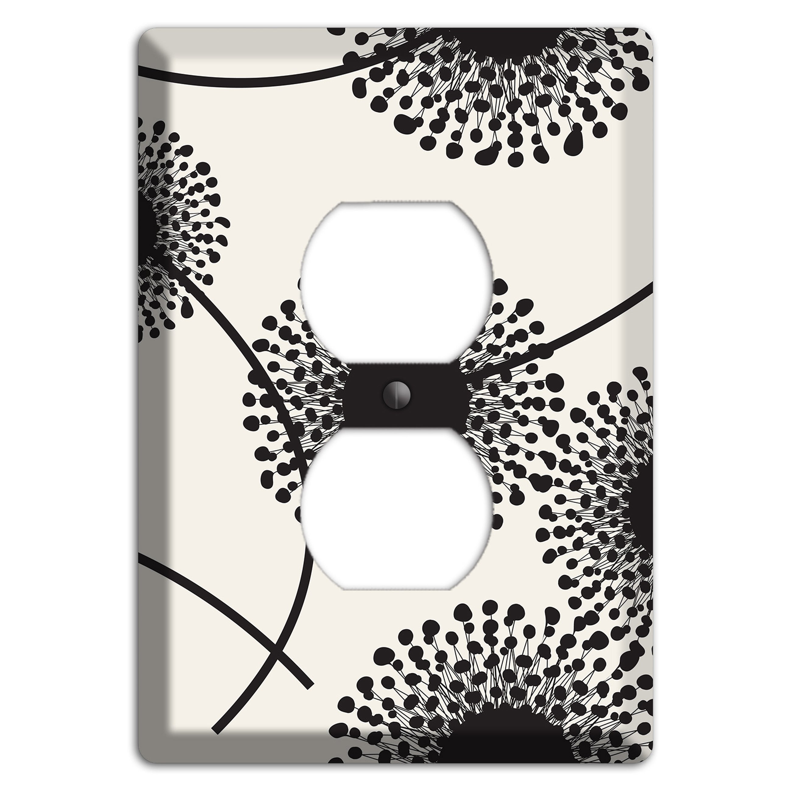Simple Dandelion Duplex Outlet Wallplate