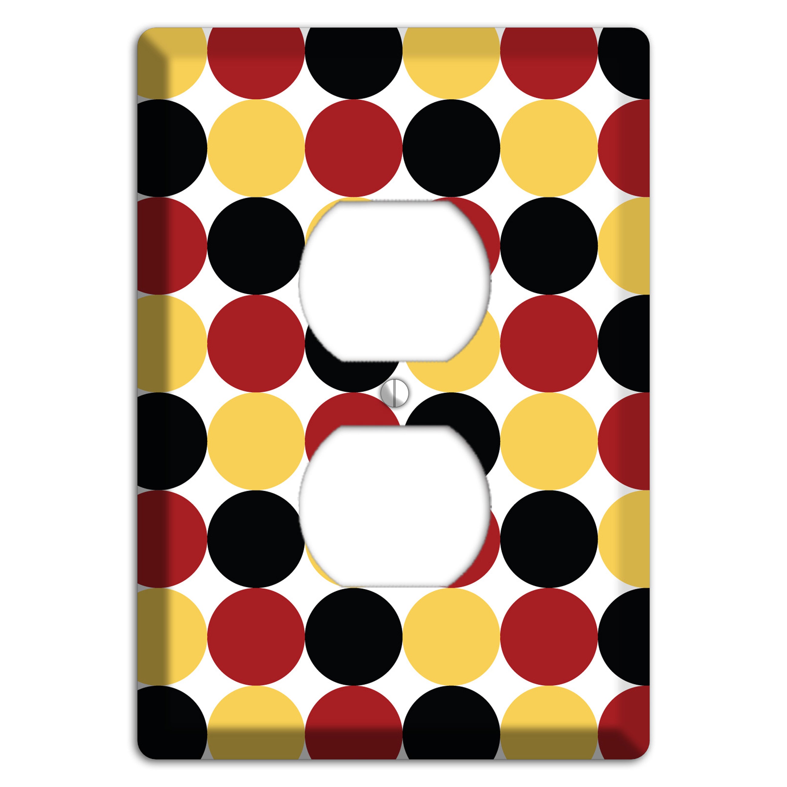 Burgundy Multi Angled Stripes 2 Duplex Outlet Wallplate