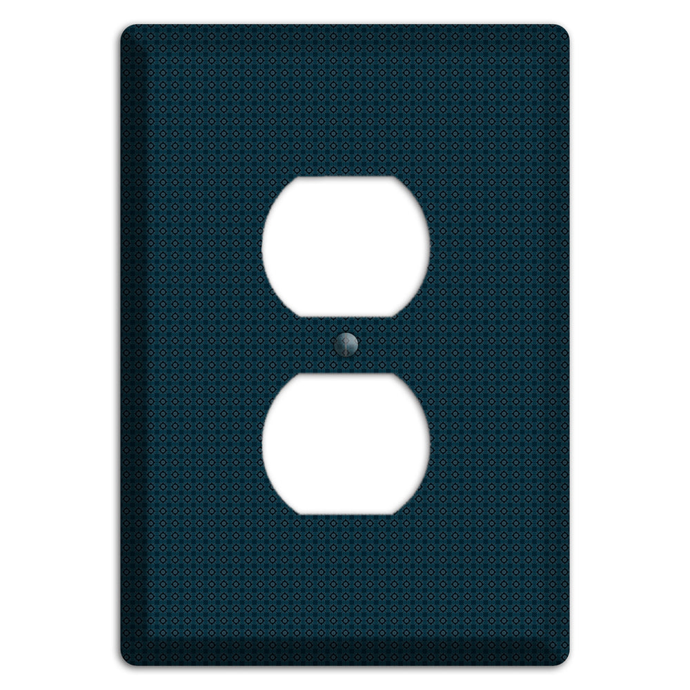 Navy Foulard Duplex Outlet Wallplate