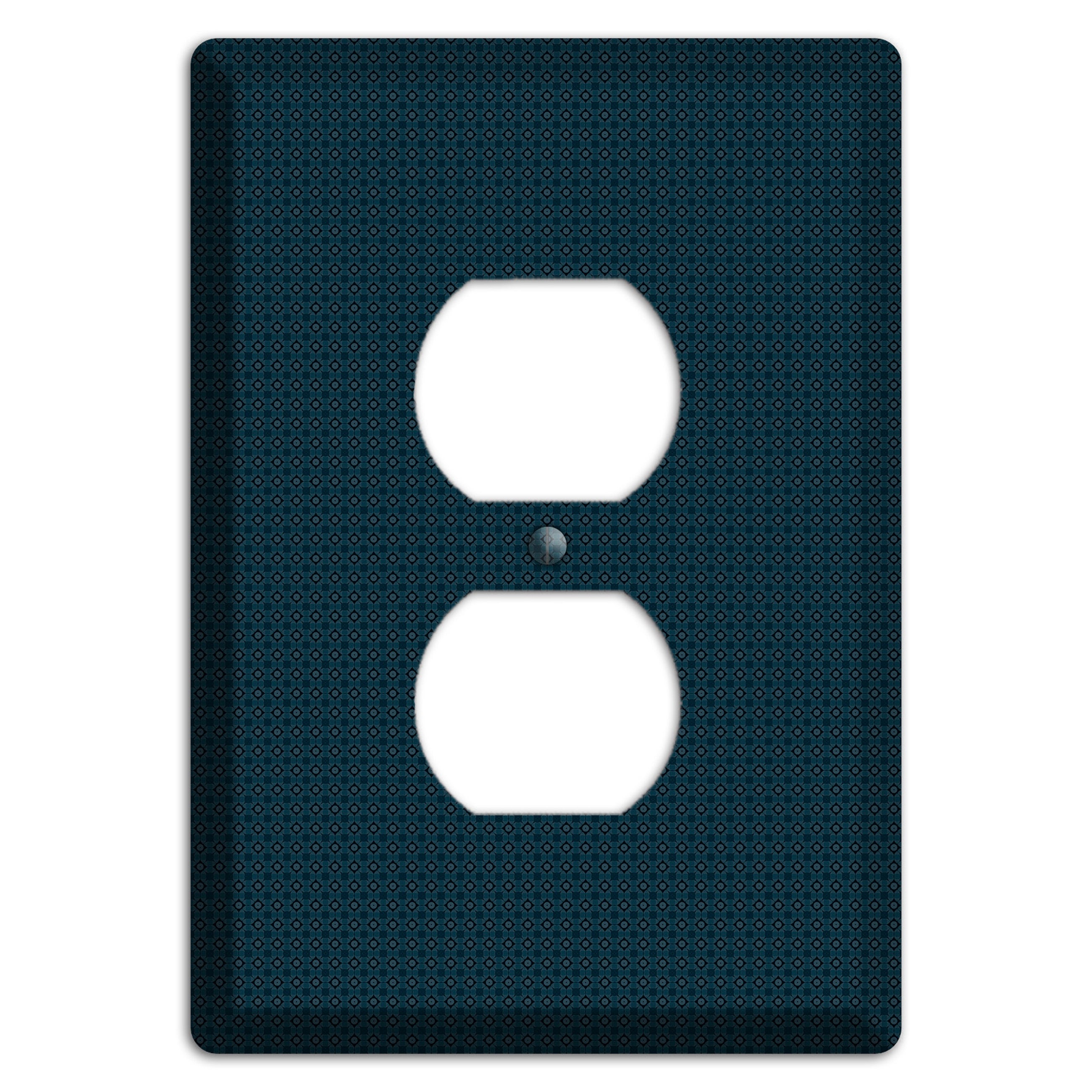 Navy Foulard Duplex Outlet Wallplate