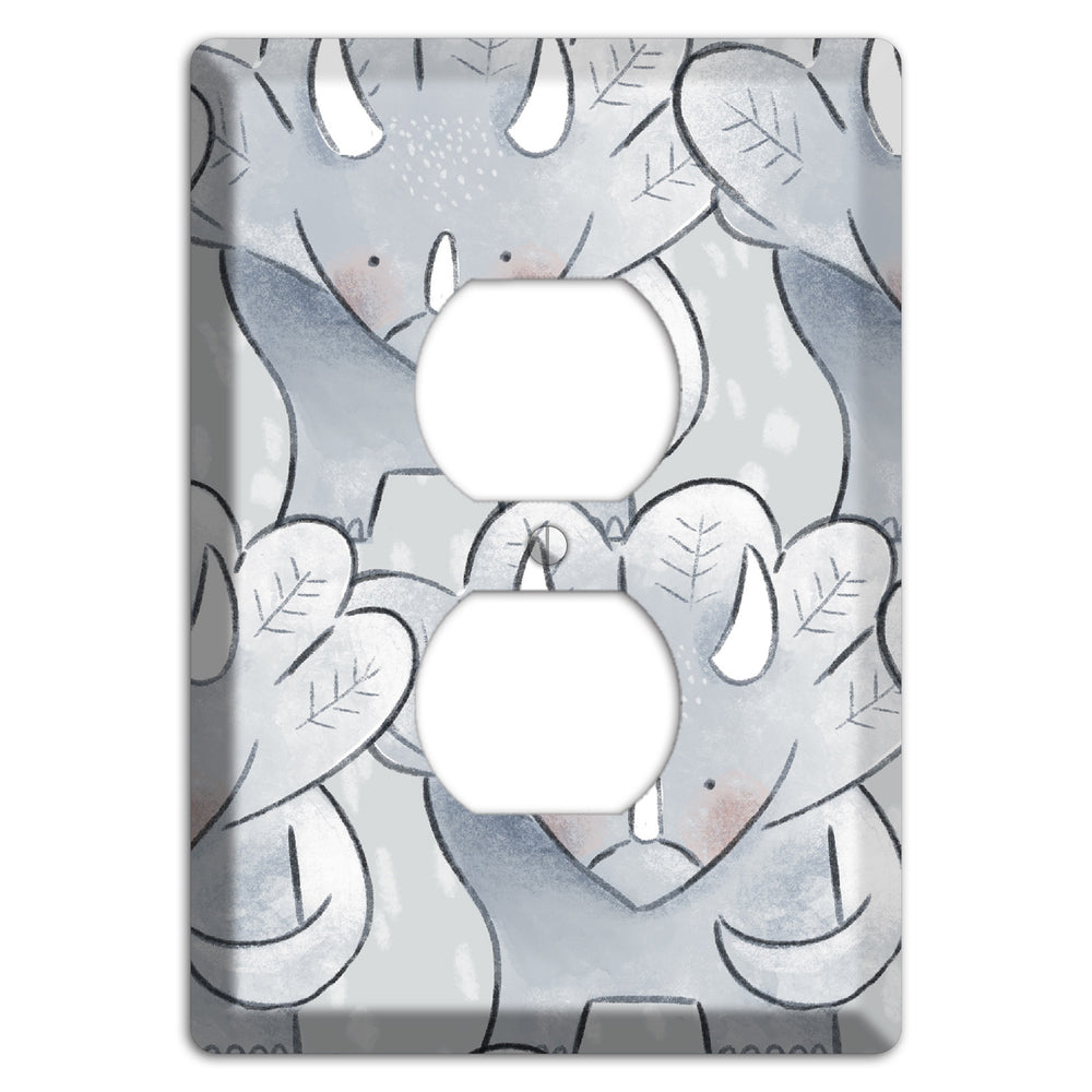 Triceratops Duplex Outlet Wallplate