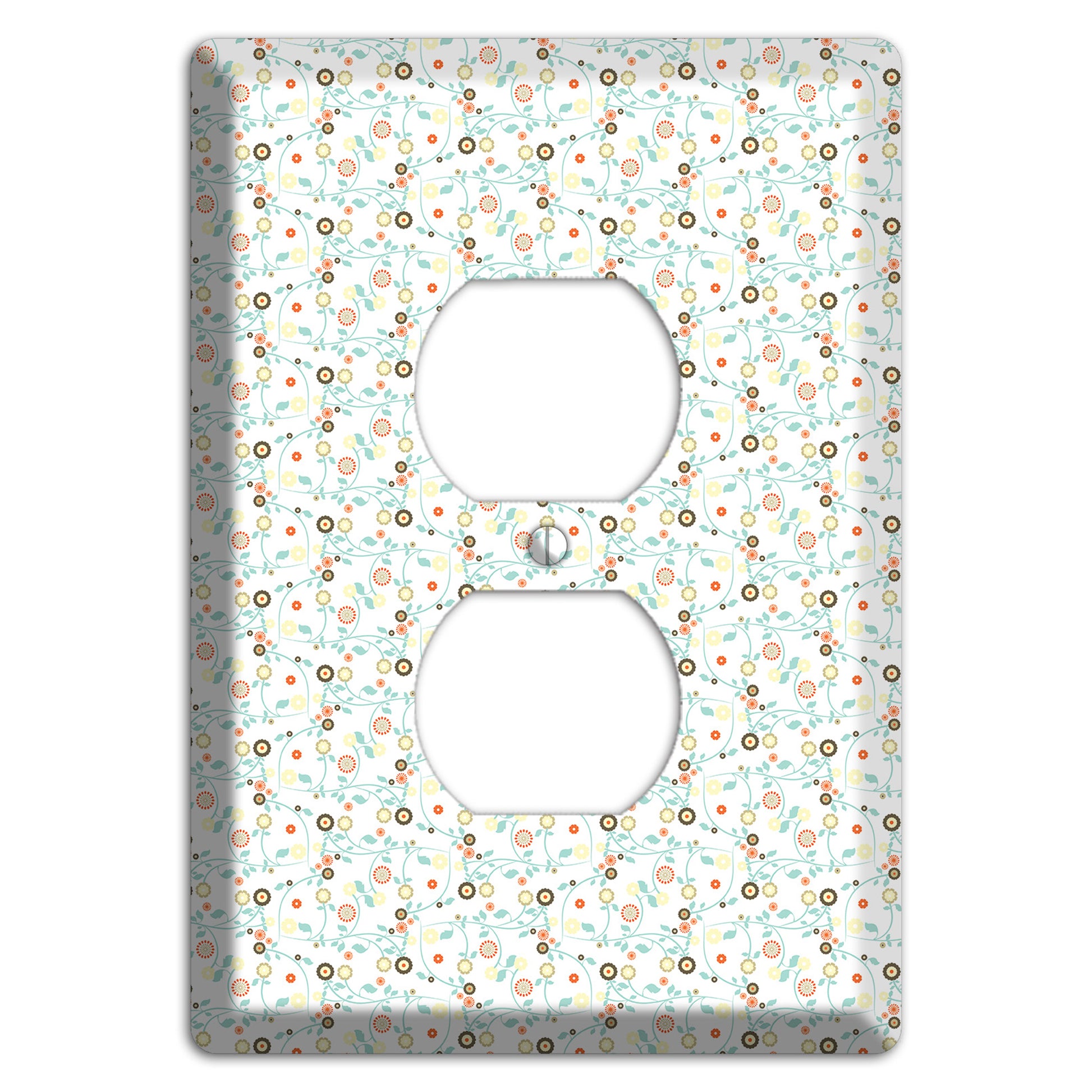 Small Cute Flowers Duplex Outlet Wallplate