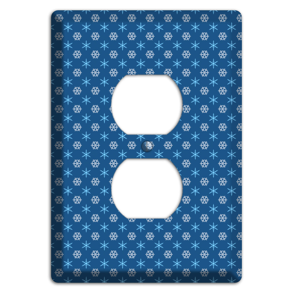 Blue Foulard Duplex Outlet Wallplate