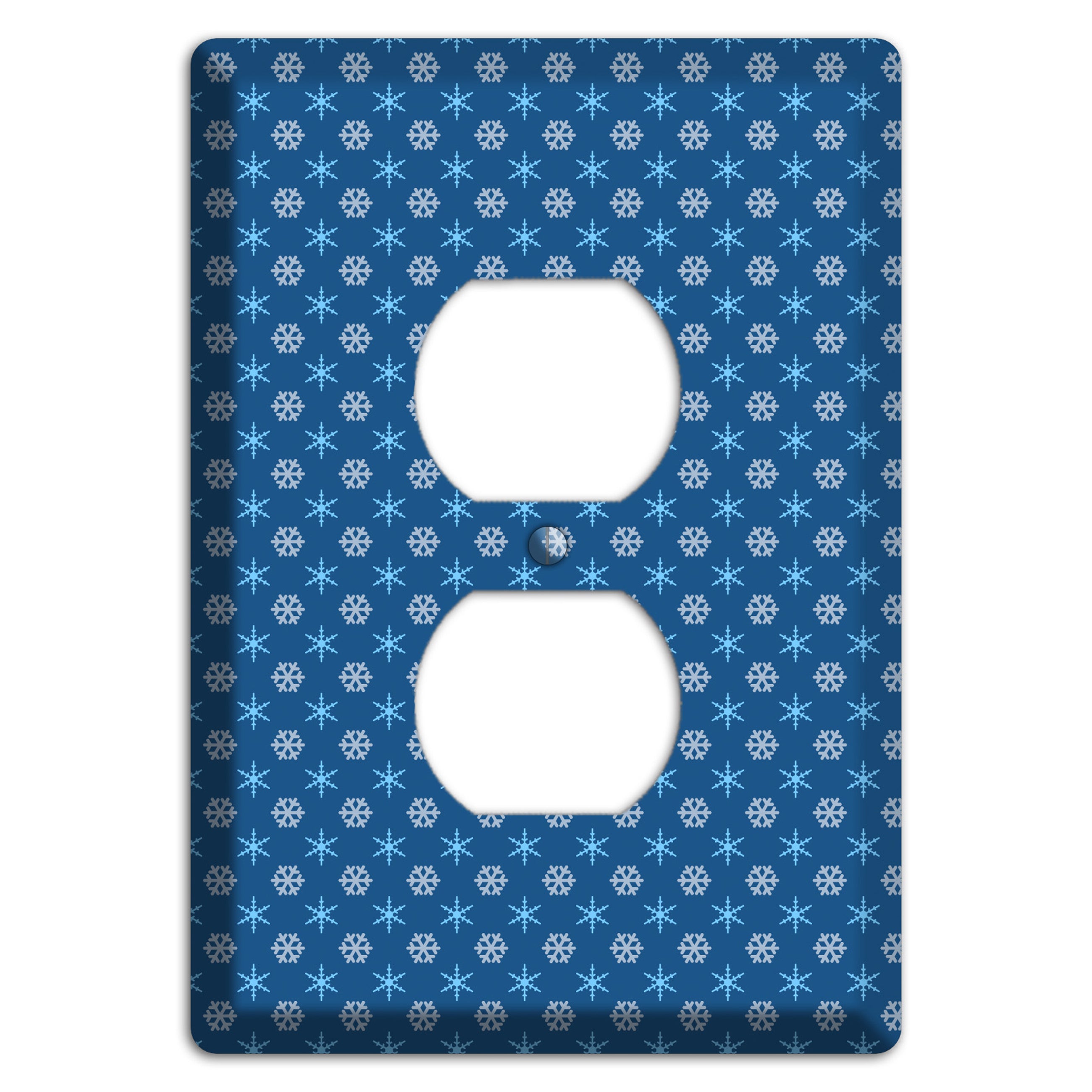 Blue Foulard Duplex Outlet Wallplate