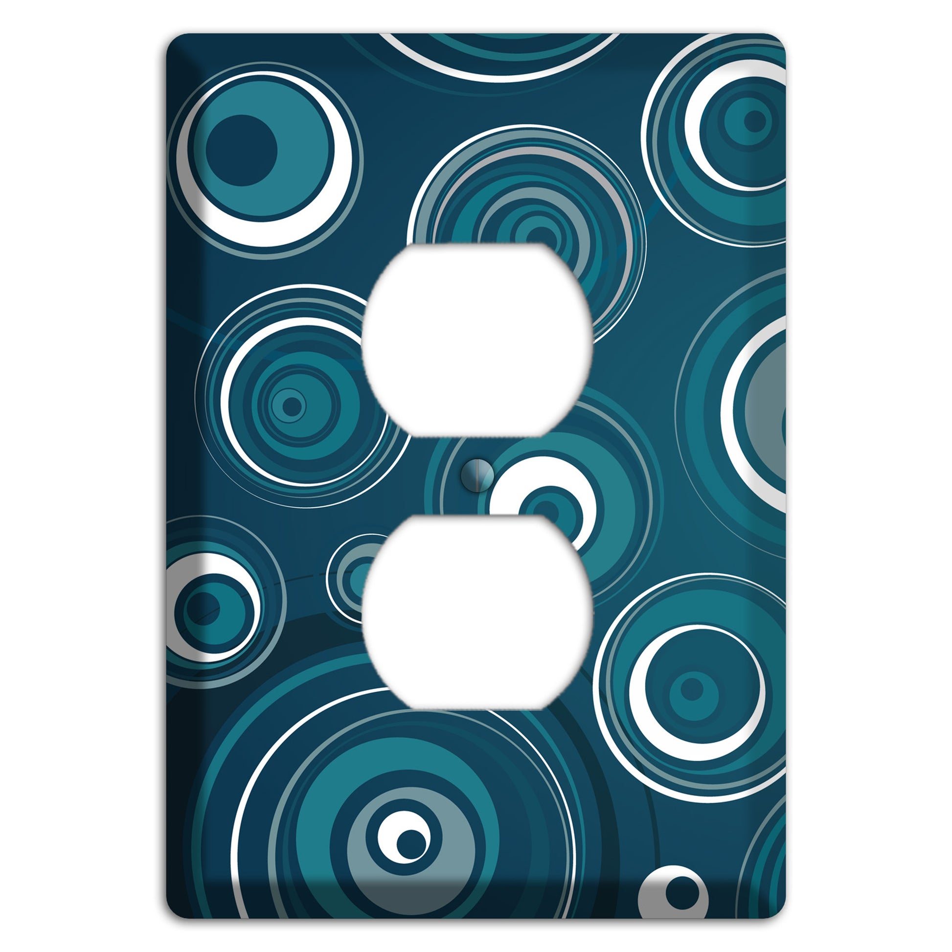 Blue Circles Duplex Outlet Wallplate