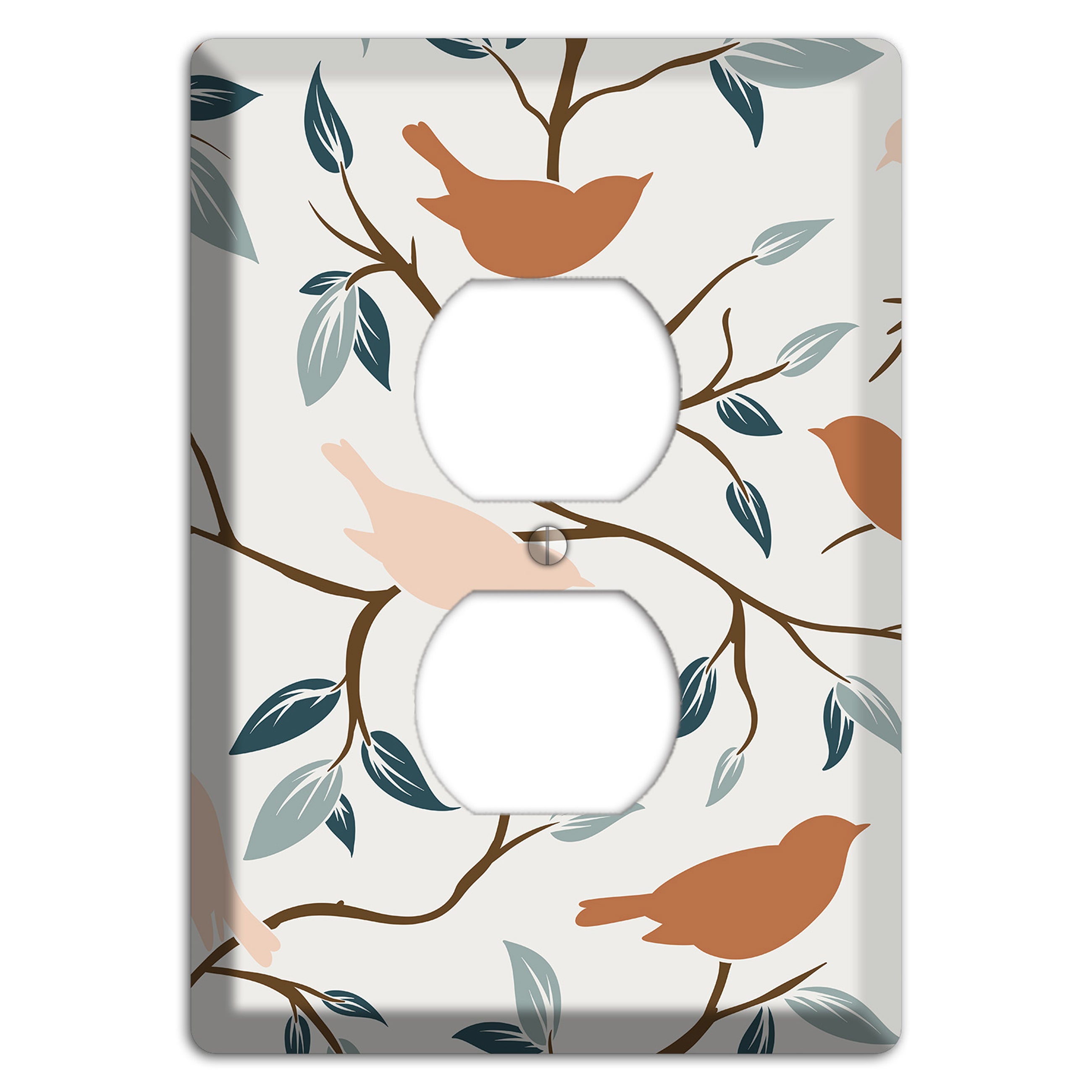 Bird Branch 1 Duplex Outlet Wallplate