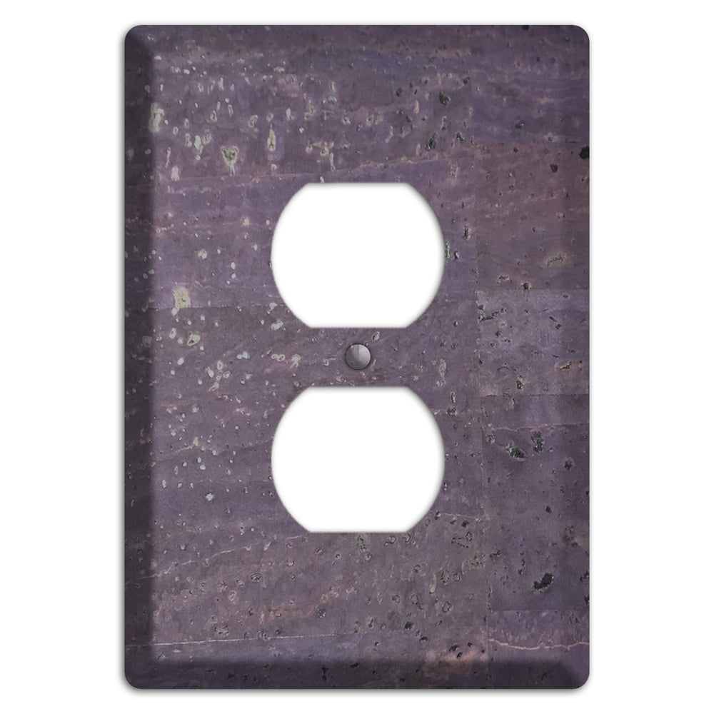 Eggplant Cork Duplex Outlet Wallplate