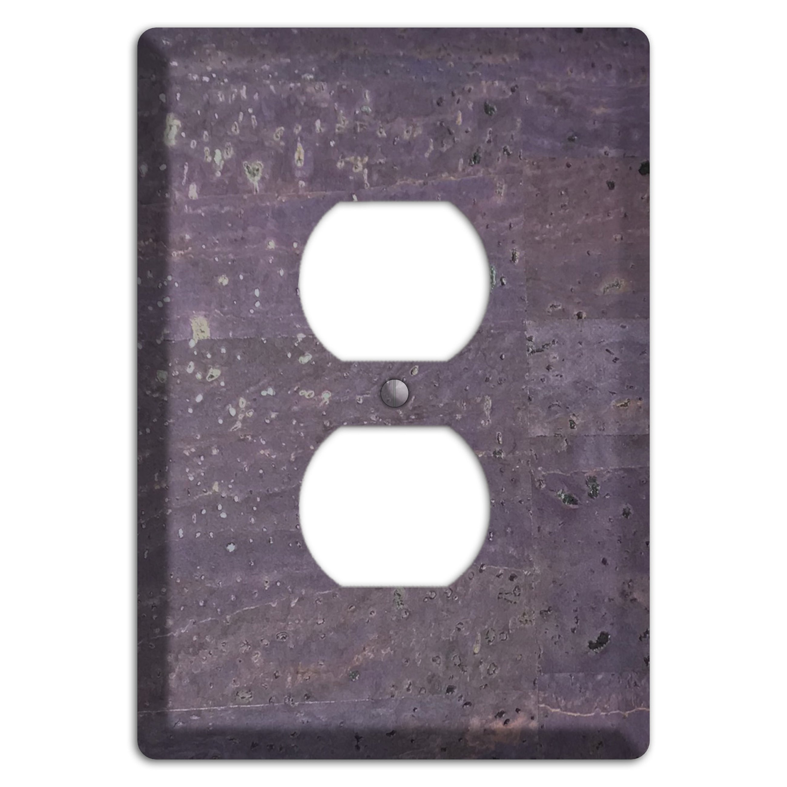 Eggplant Cork Duplex Outlet Wallplate