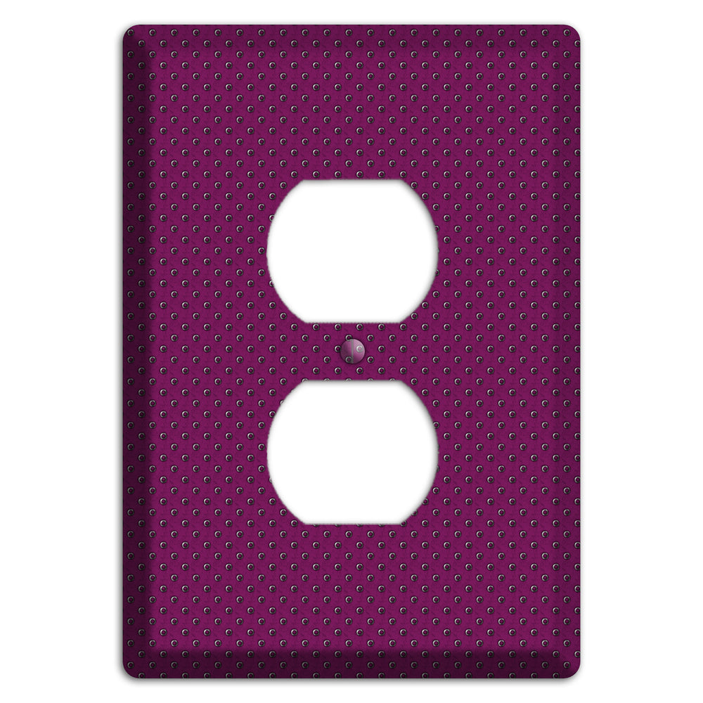 Purple Small Dots Duplex Outlet Wallplate