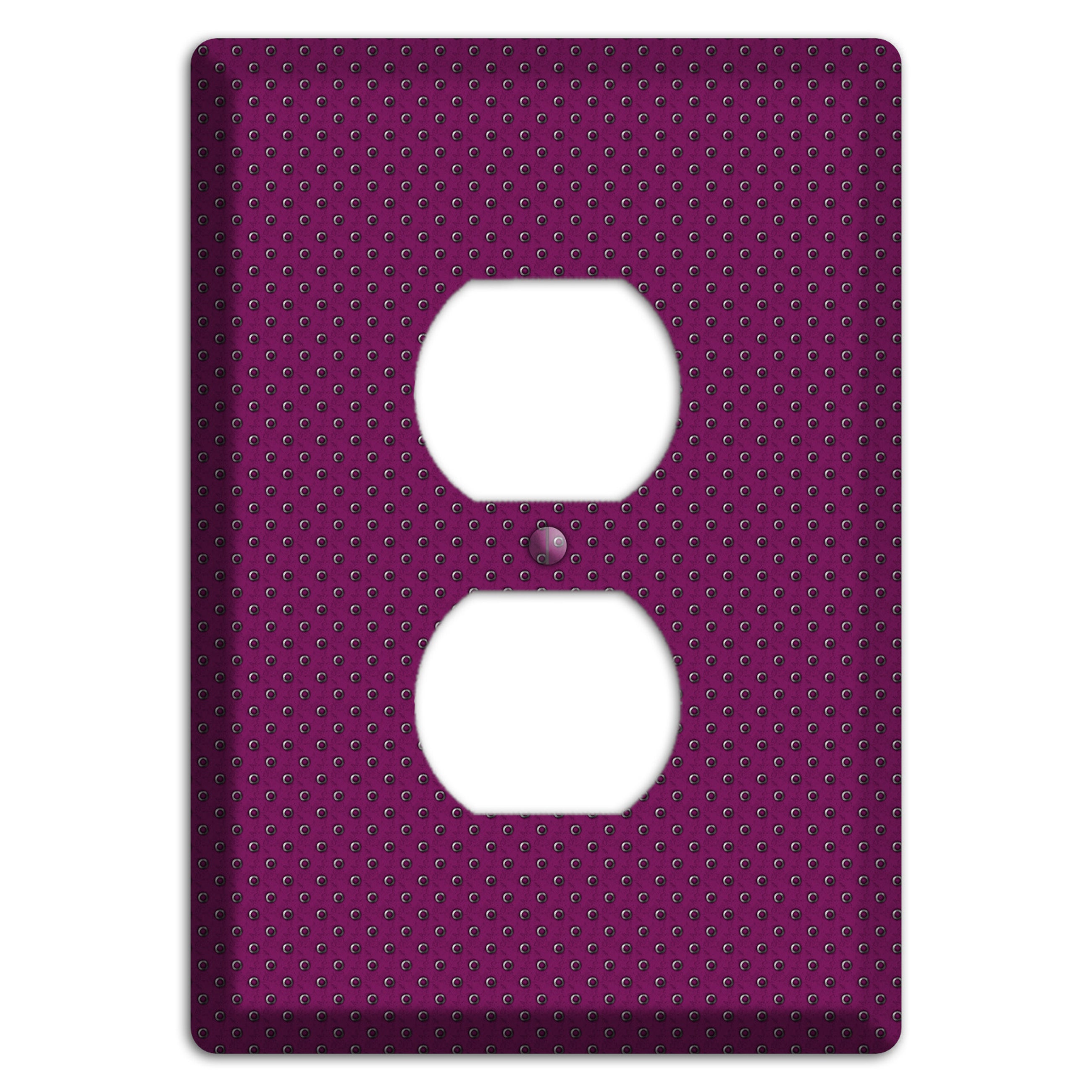 Purple Small Dots Duplex Outlet Wallplate