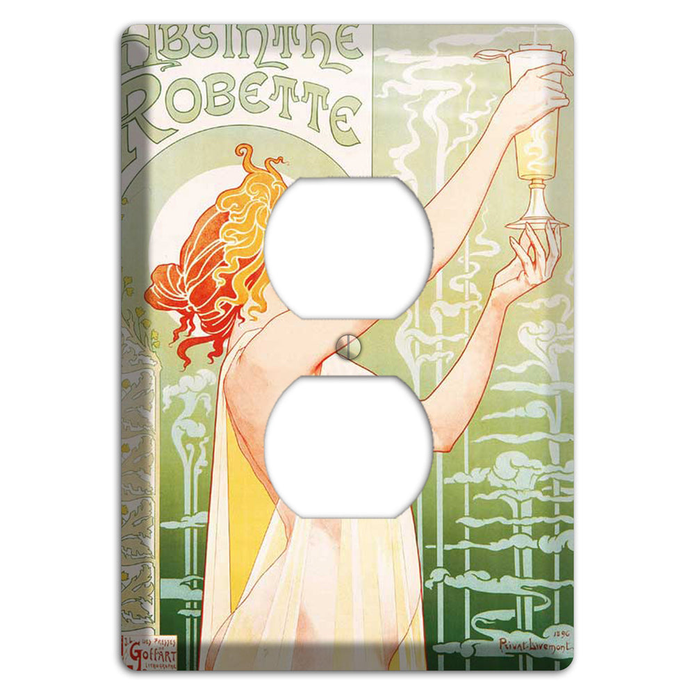 Absinthe Robette Vintage Poster Duplex Outlet Wallplate