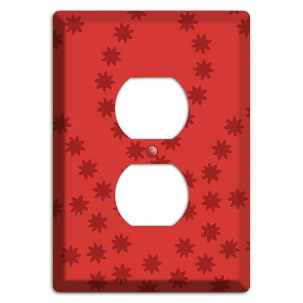 Multi Red Constellation Duplex Outlet Wallplate