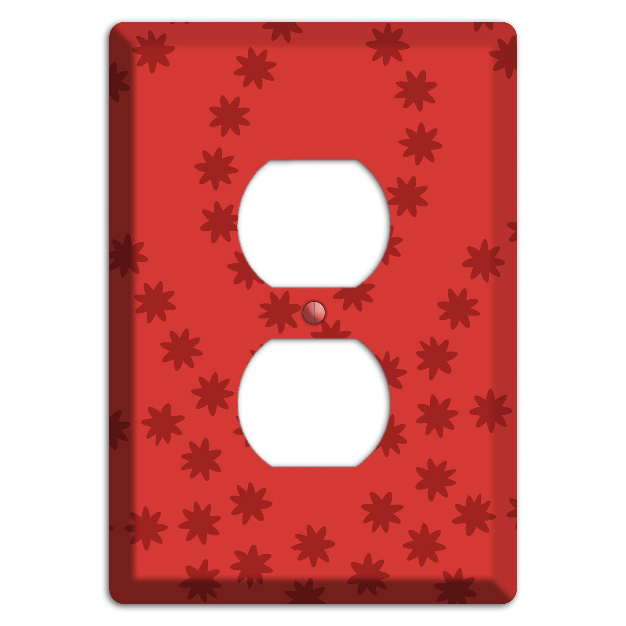 Multi Red Constellation Duplex Outlet Wallplate