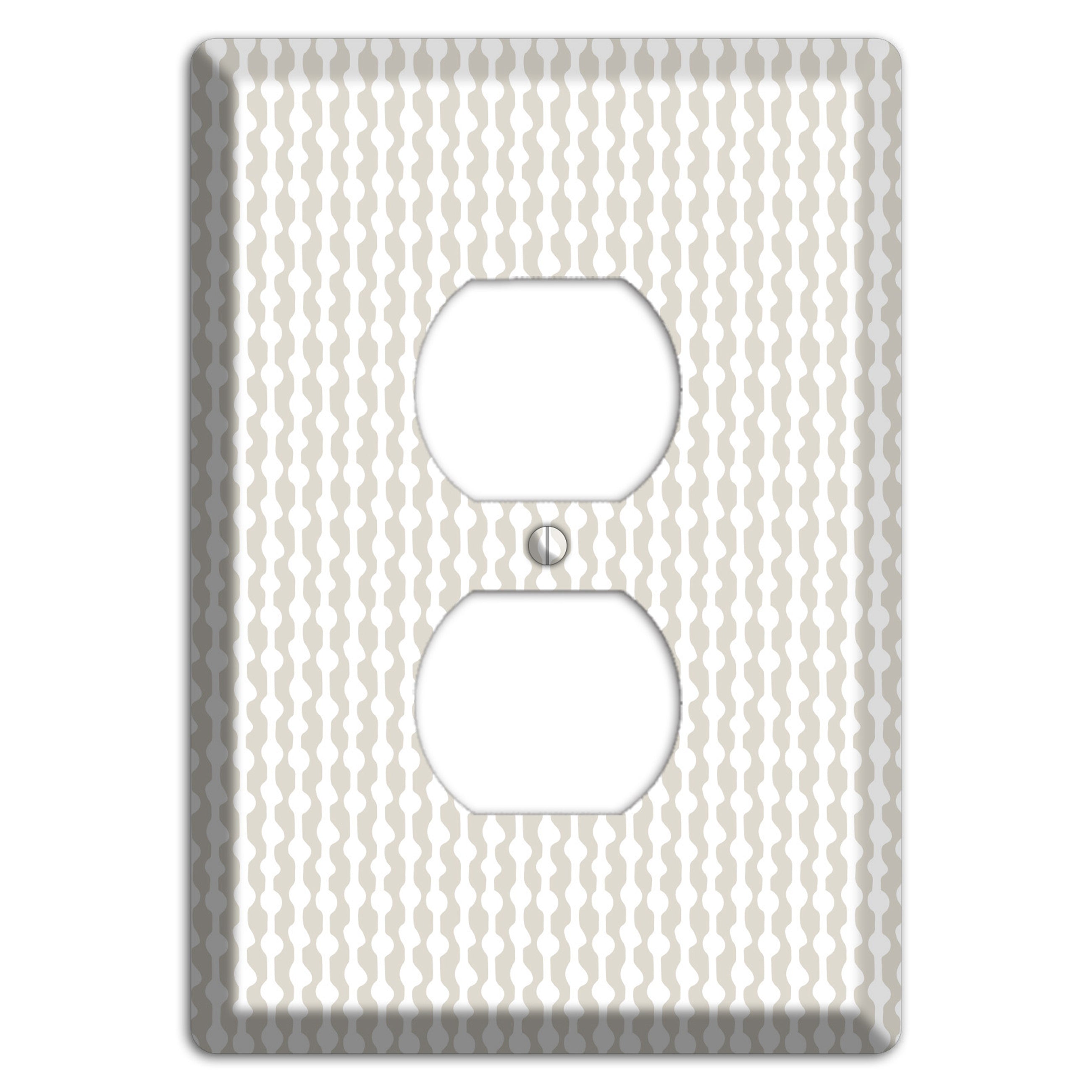 Simple Scandanavian Style C Duplex Outlet Wallplate