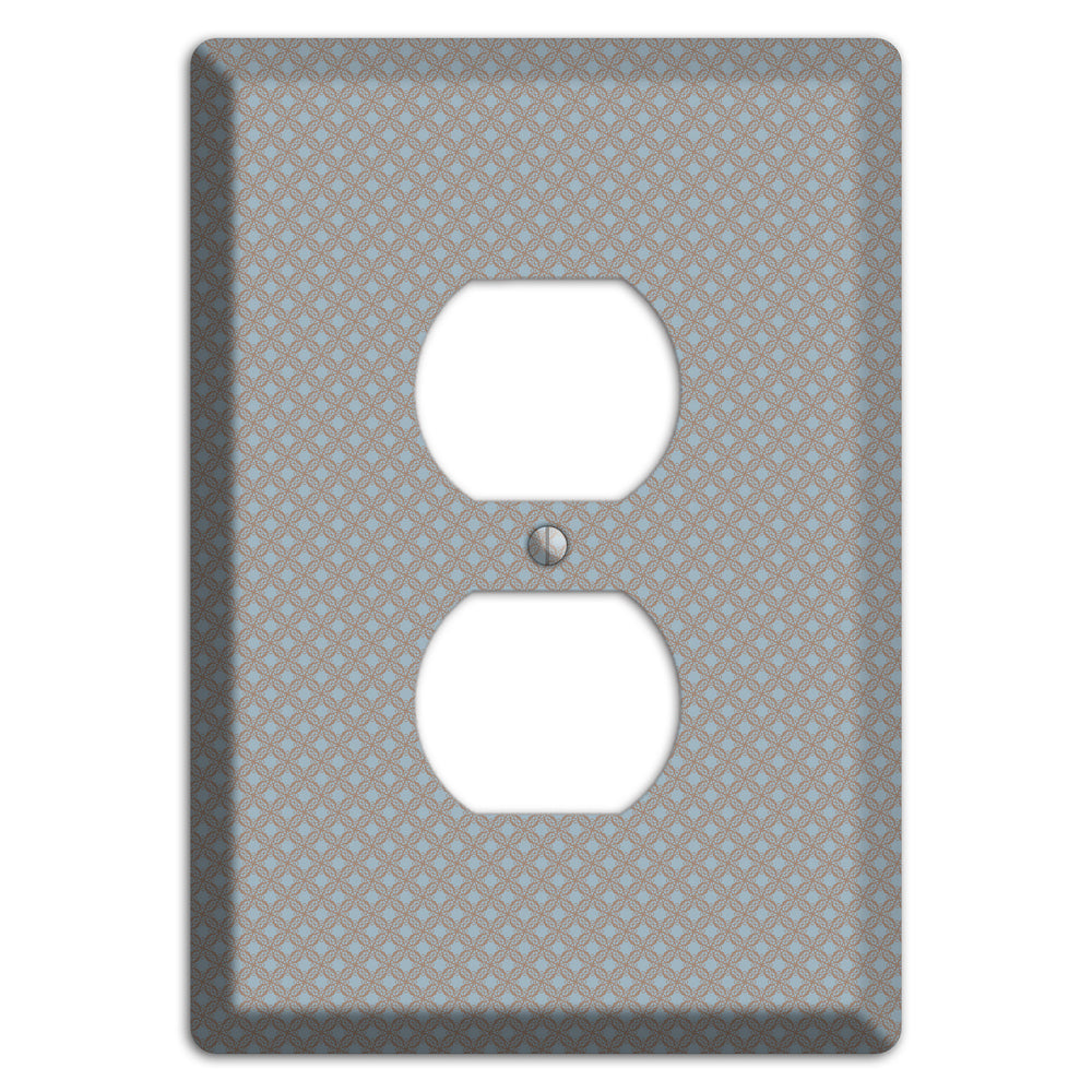 Multi Grey Lattice Duplex Outlet Wallplate