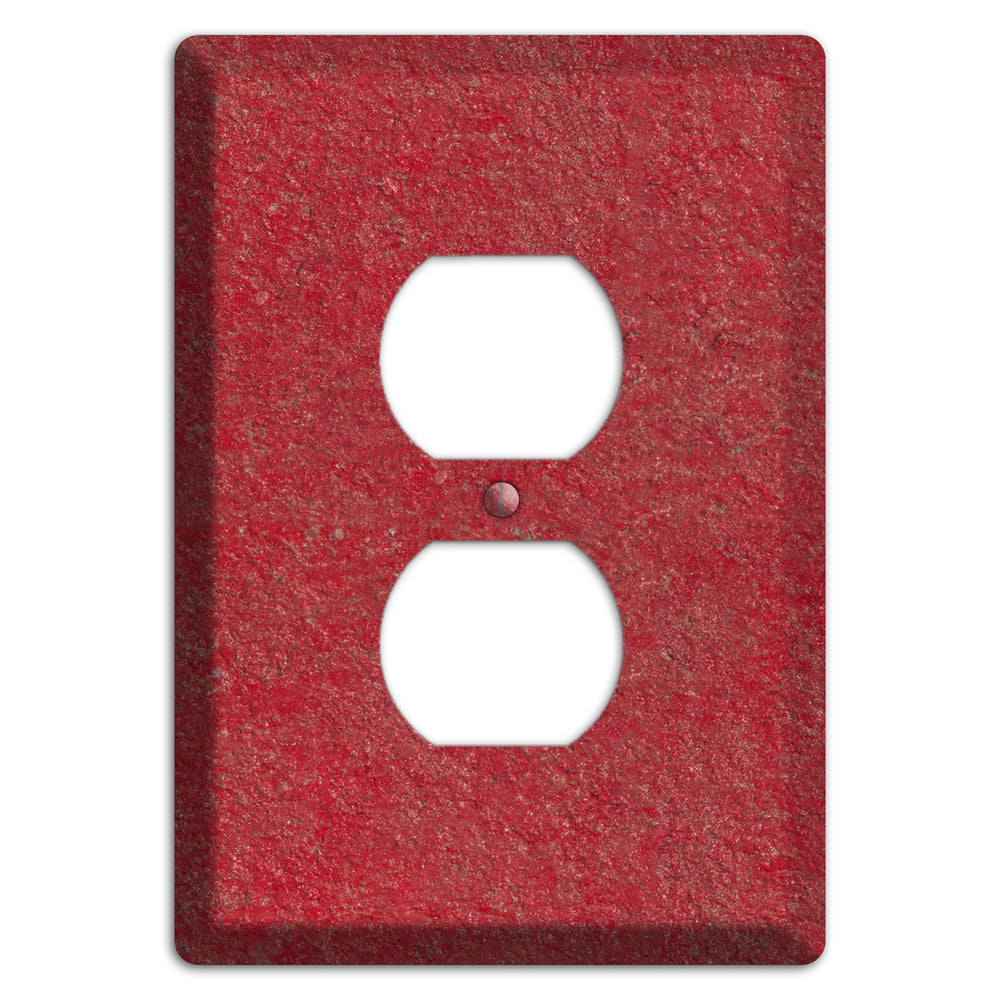 Stucco Red Duplex Outlet Wallplate