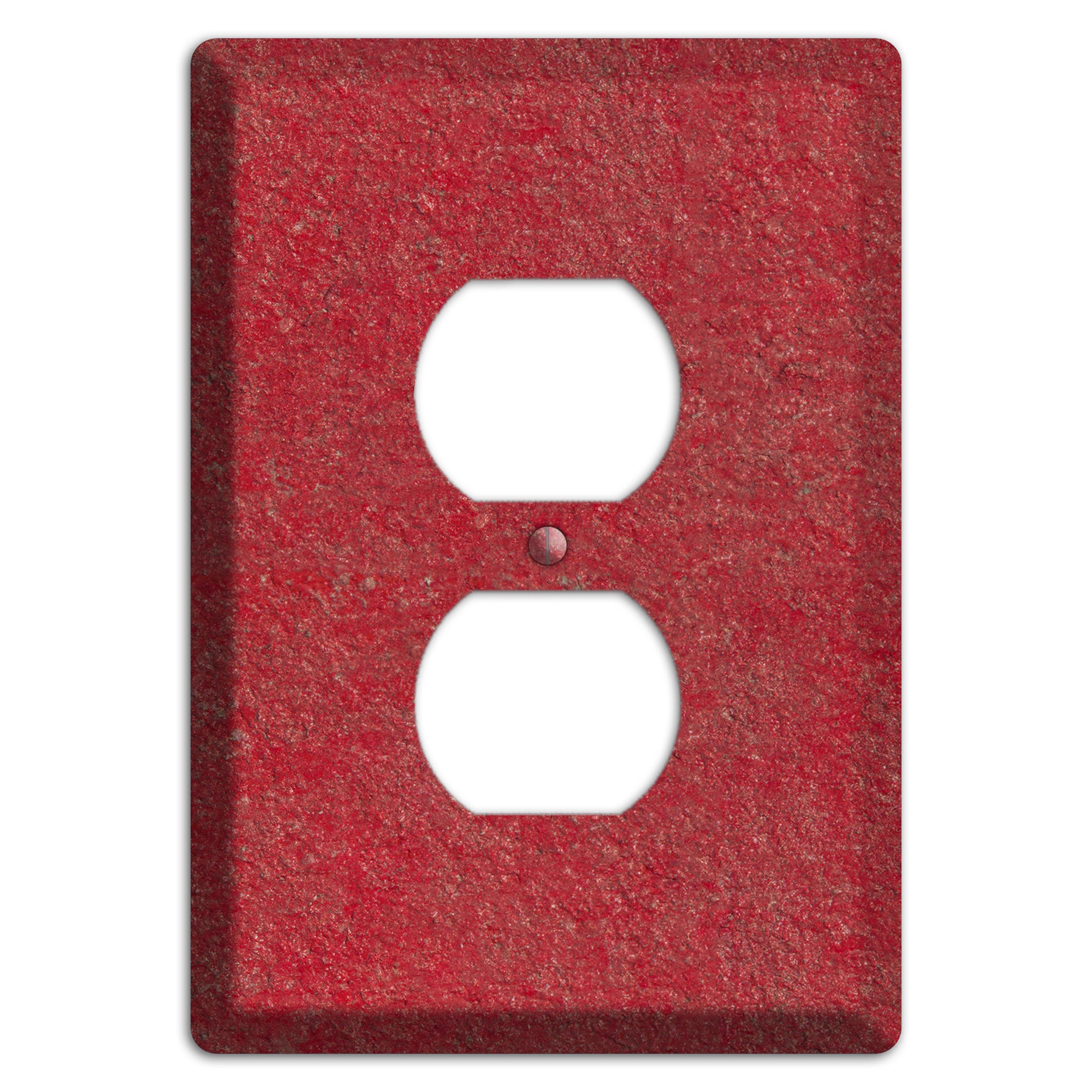 Stucco Red Duplex Outlet Wallplate