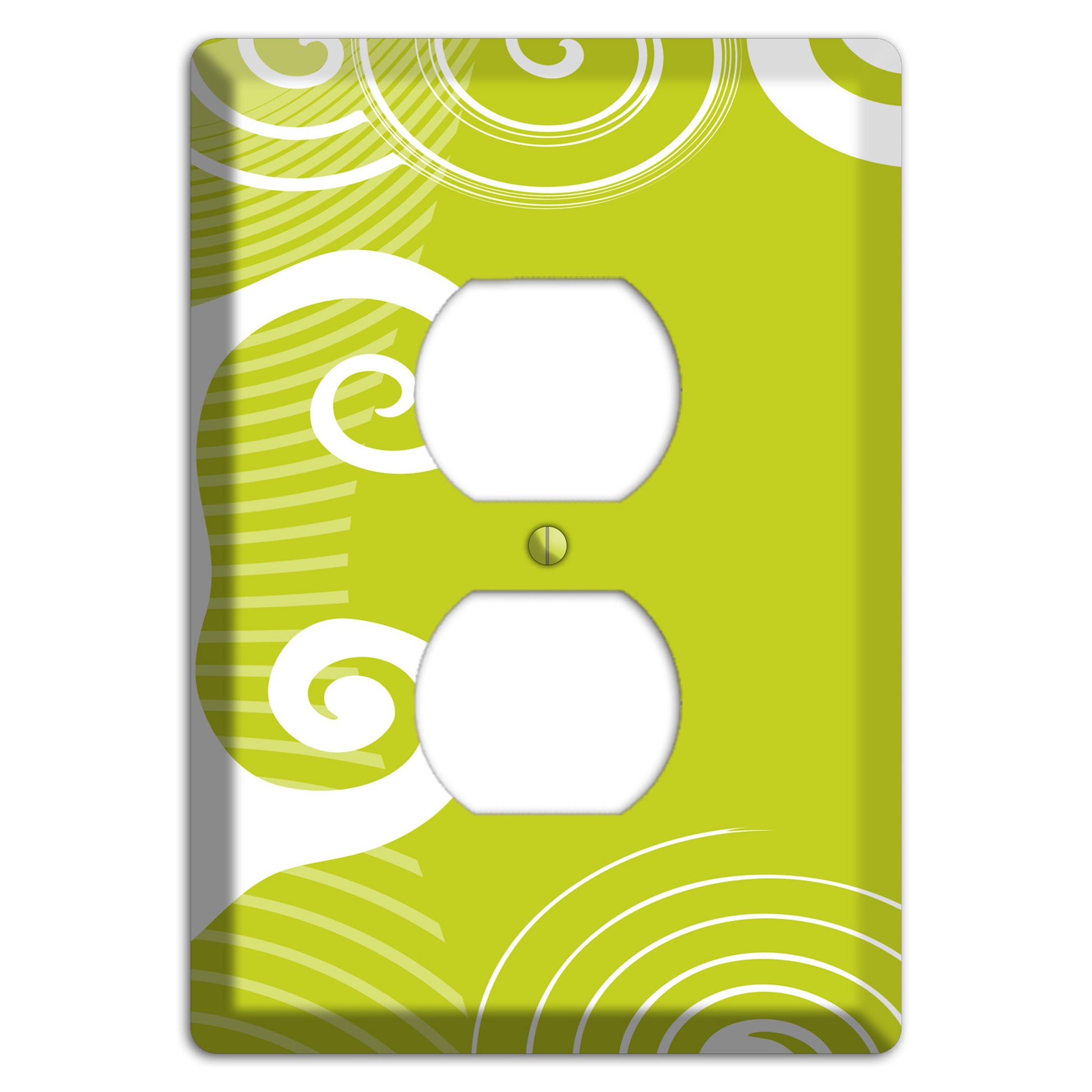 Abstract Green Duplex Outlet Wallplate