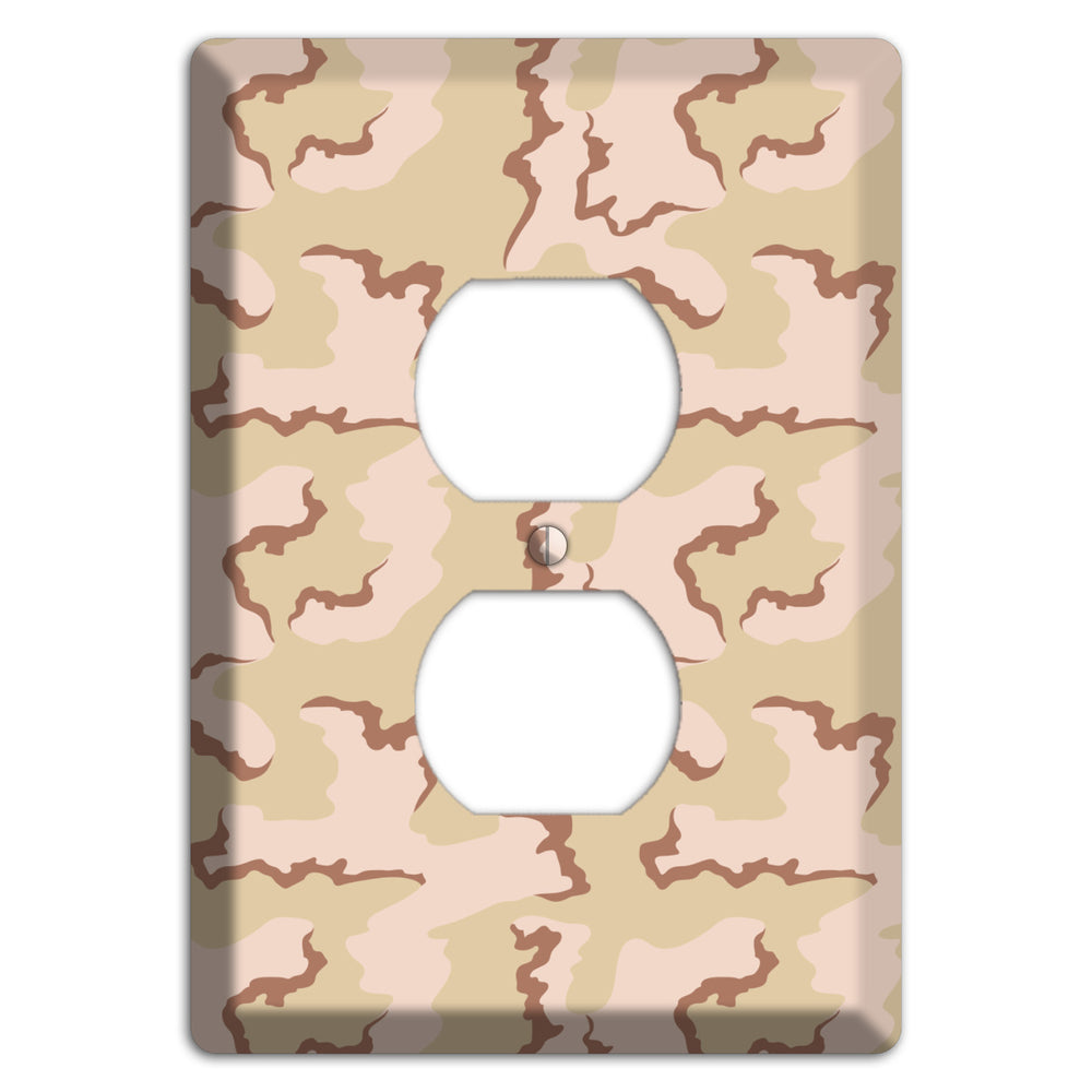 Coffee Stain Camo Duplex Outlet Wallplate