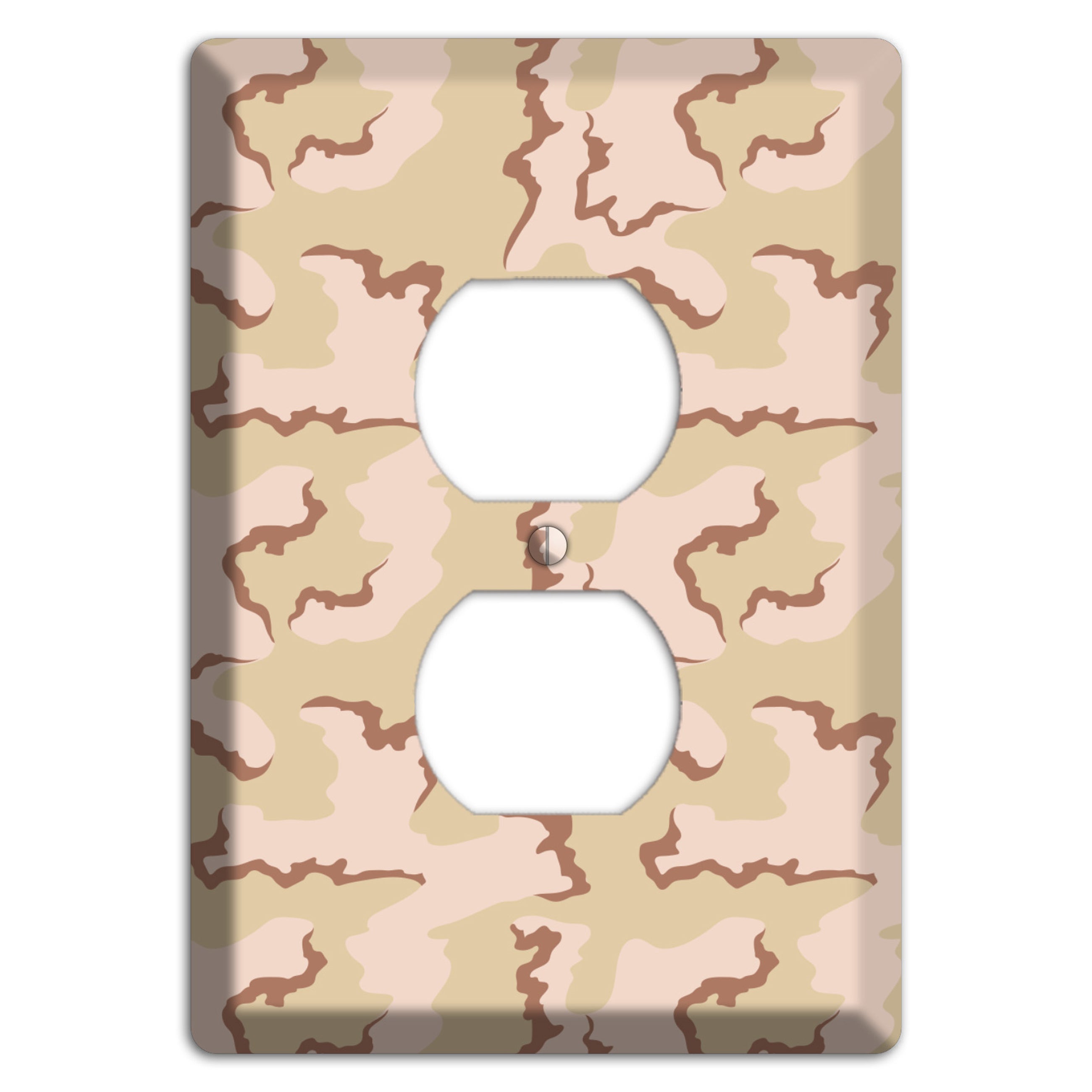 Coffee Stain Camo Duplex Outlet Wallplate