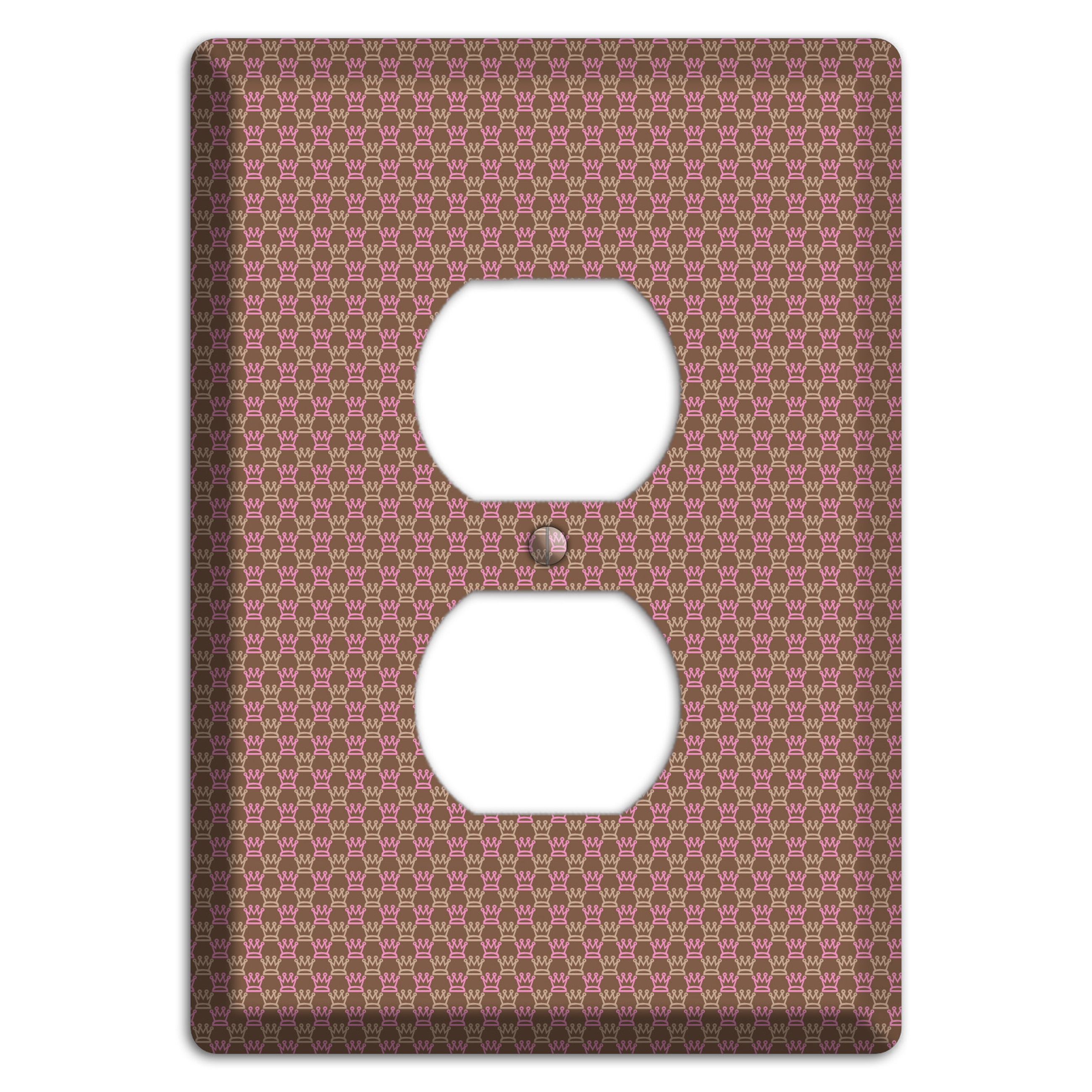 Brown Foulard Duplex Outlet Wallplate