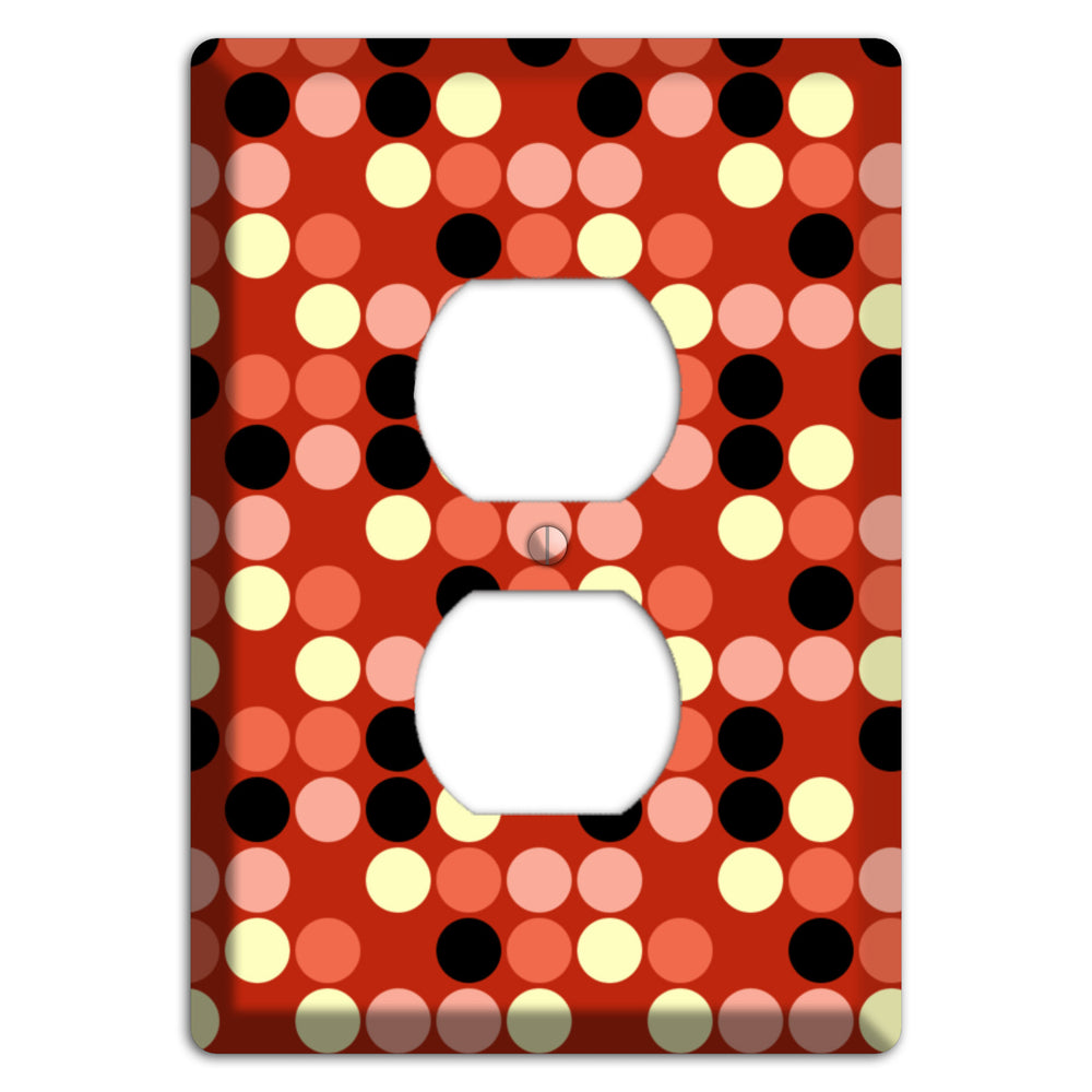 Multi Color Red Dots Duplex Outlet Wallplate
