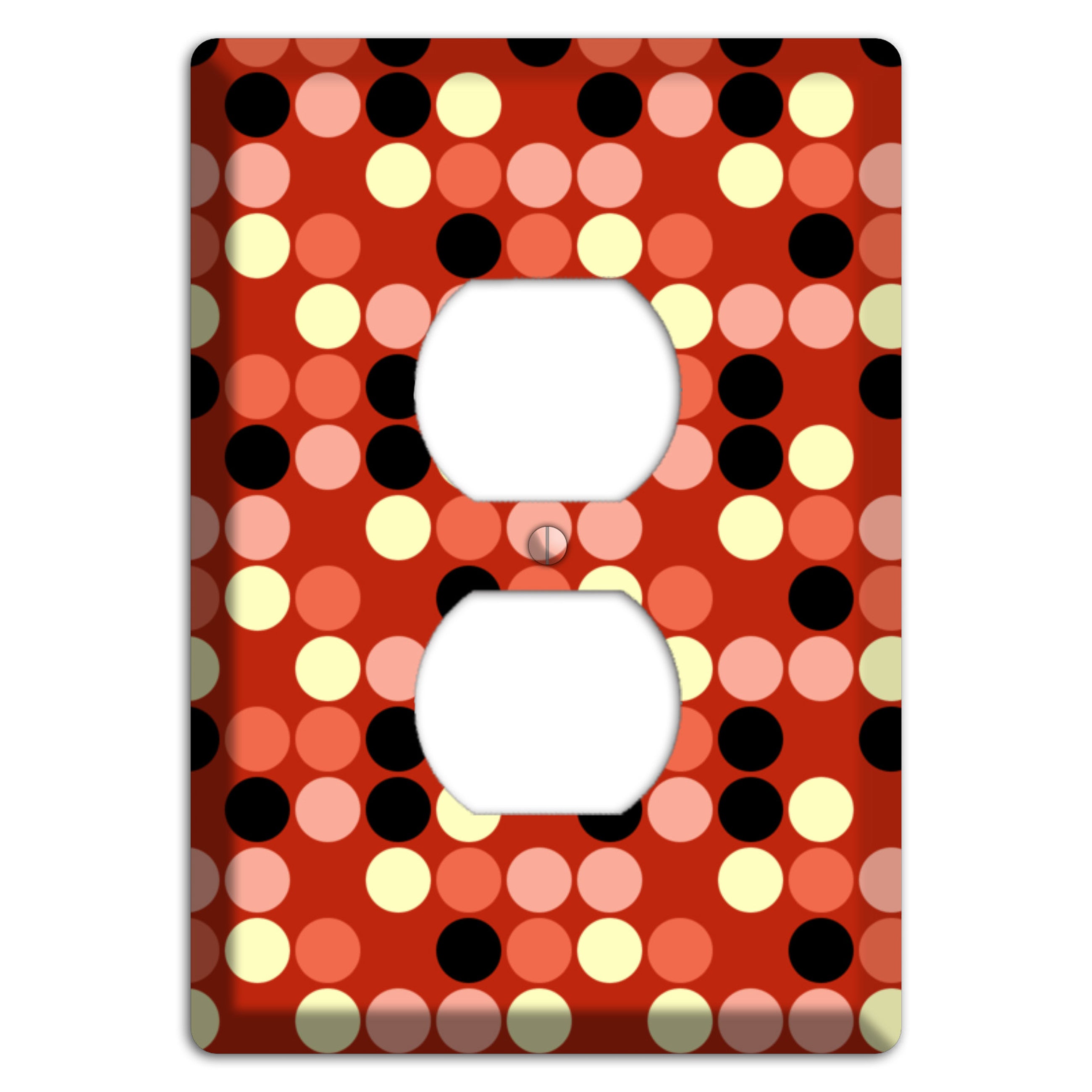 Multi Color Red Dots Duplex Outlet Wallplate