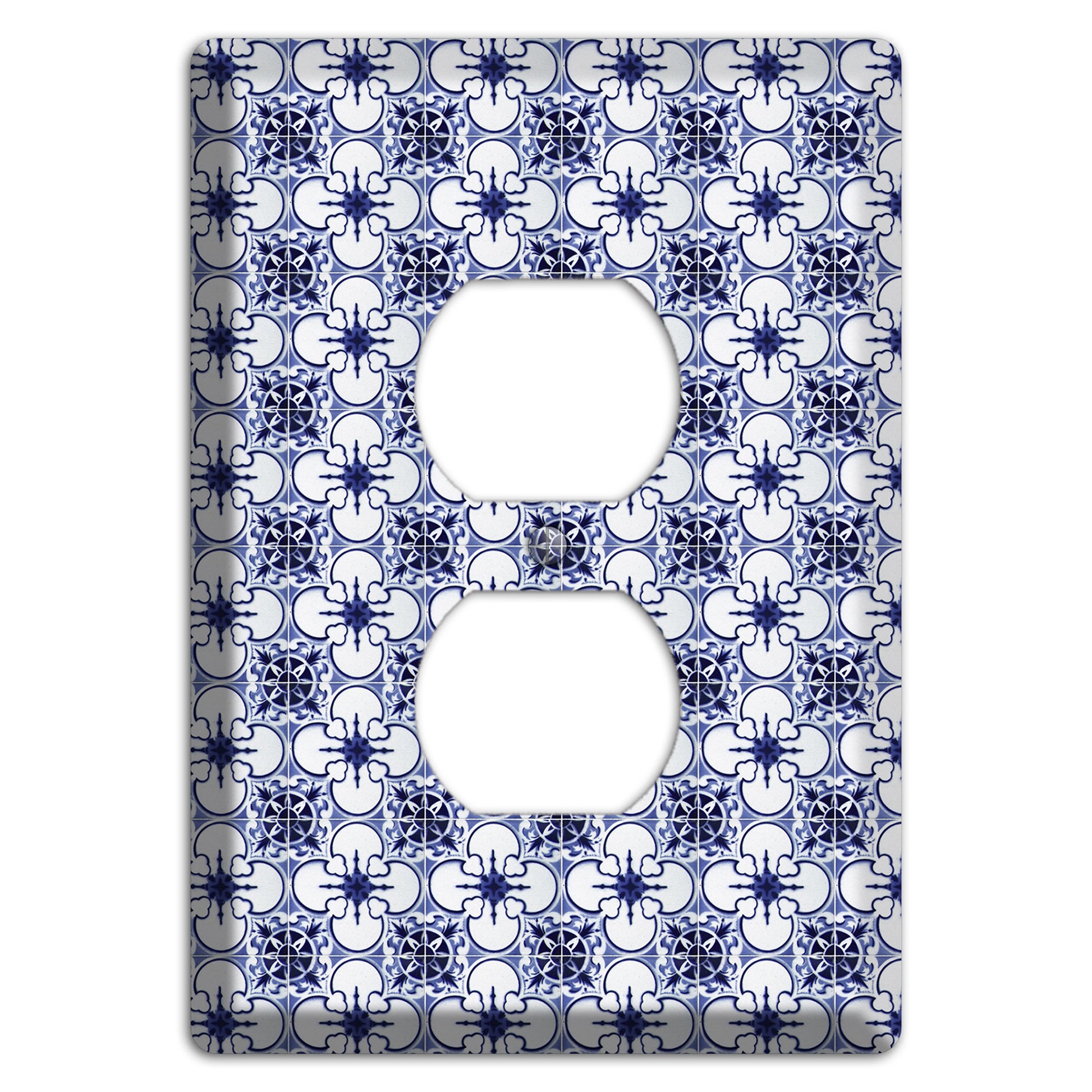 Tavira Tiles 9 Duplex Outlet Wallplate